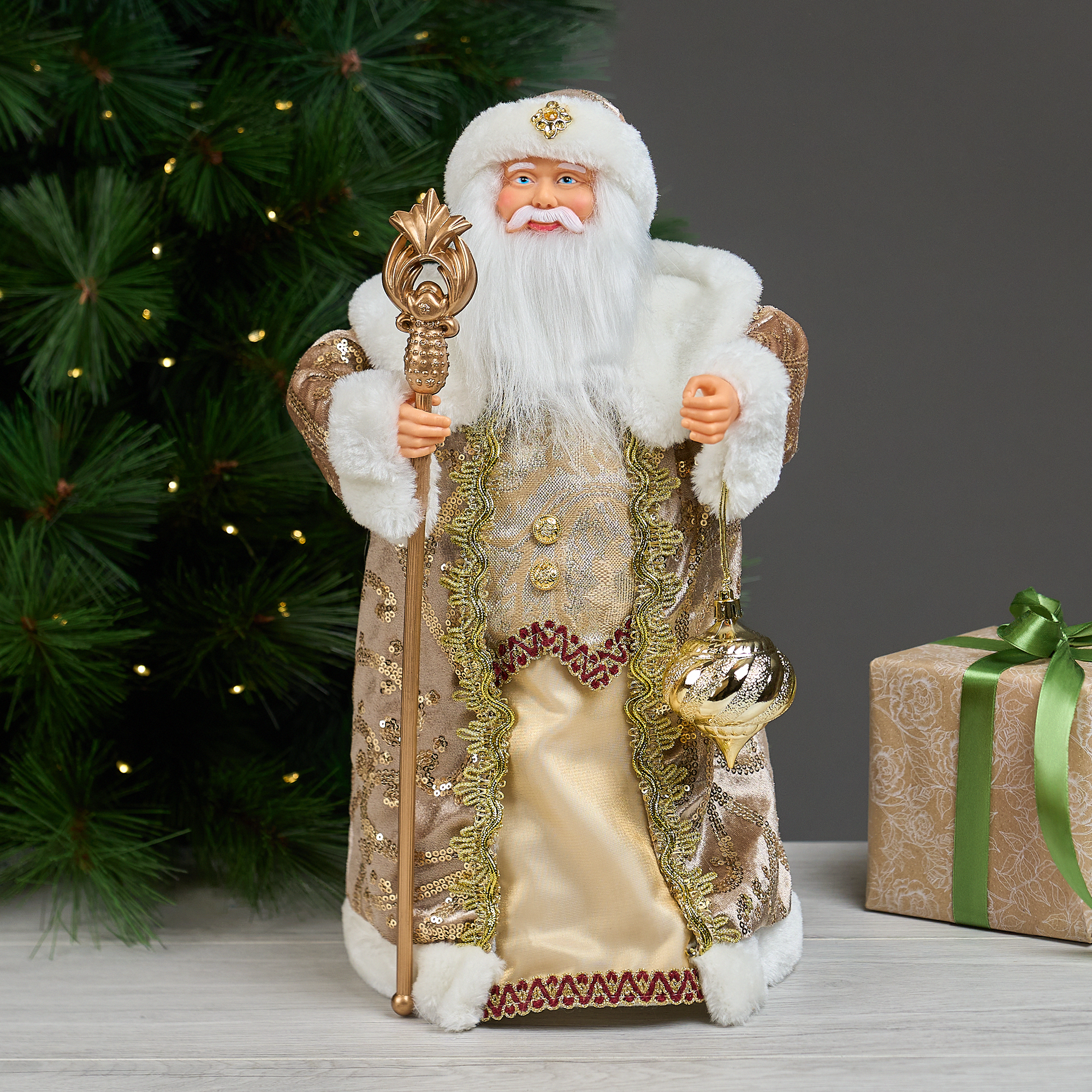 Изображение товара Фигура декоративная KREAFORTA Дед Мороз 40 см коричневый