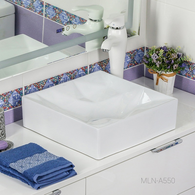 Изображение товара Раковина MELANA A550-805 40 см накладной белая
