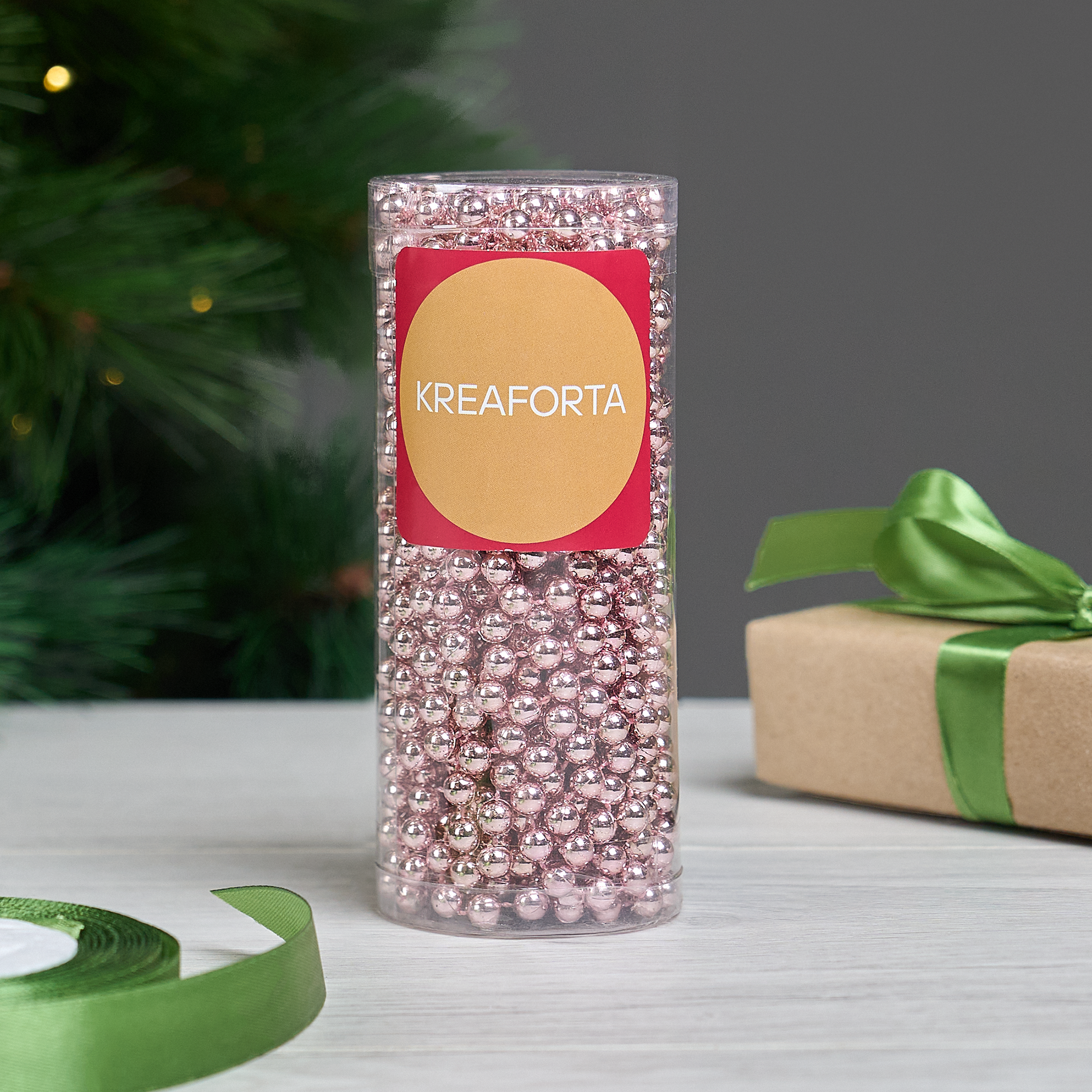 Изображение товара Бусы новогодние KREAFORTA 10 м розовый