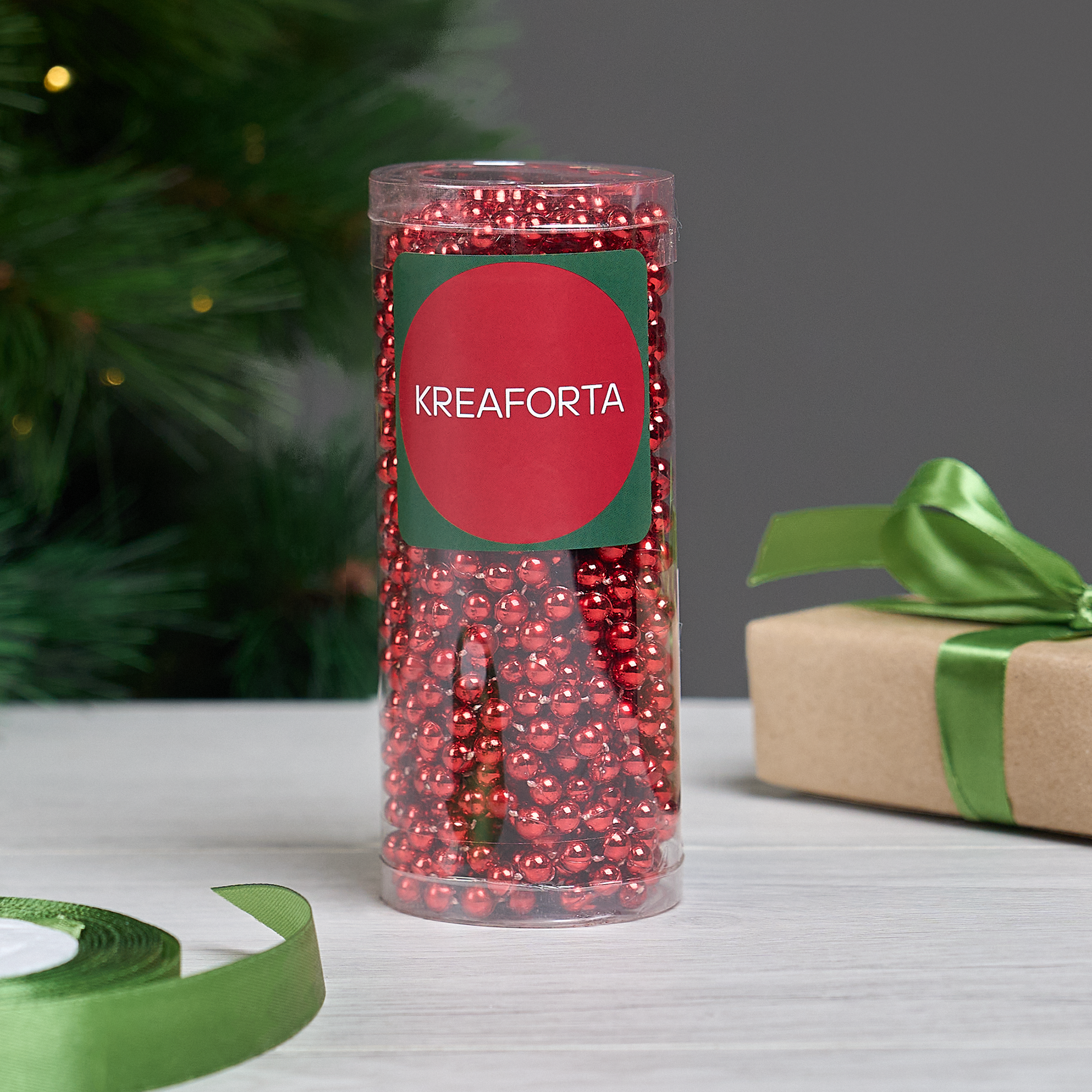 Изображение товара Бусы новогодние KREAFORTA 10 м бургунди