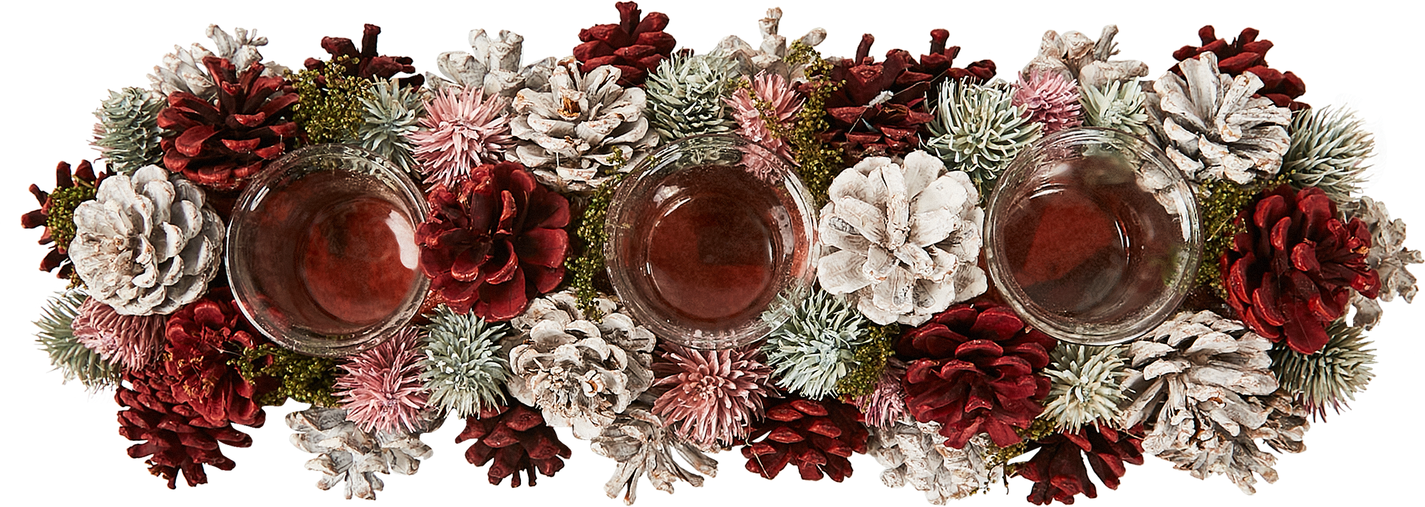 Подсвечник декоративный KREAFORTA Шишки 45 см розовый - 6