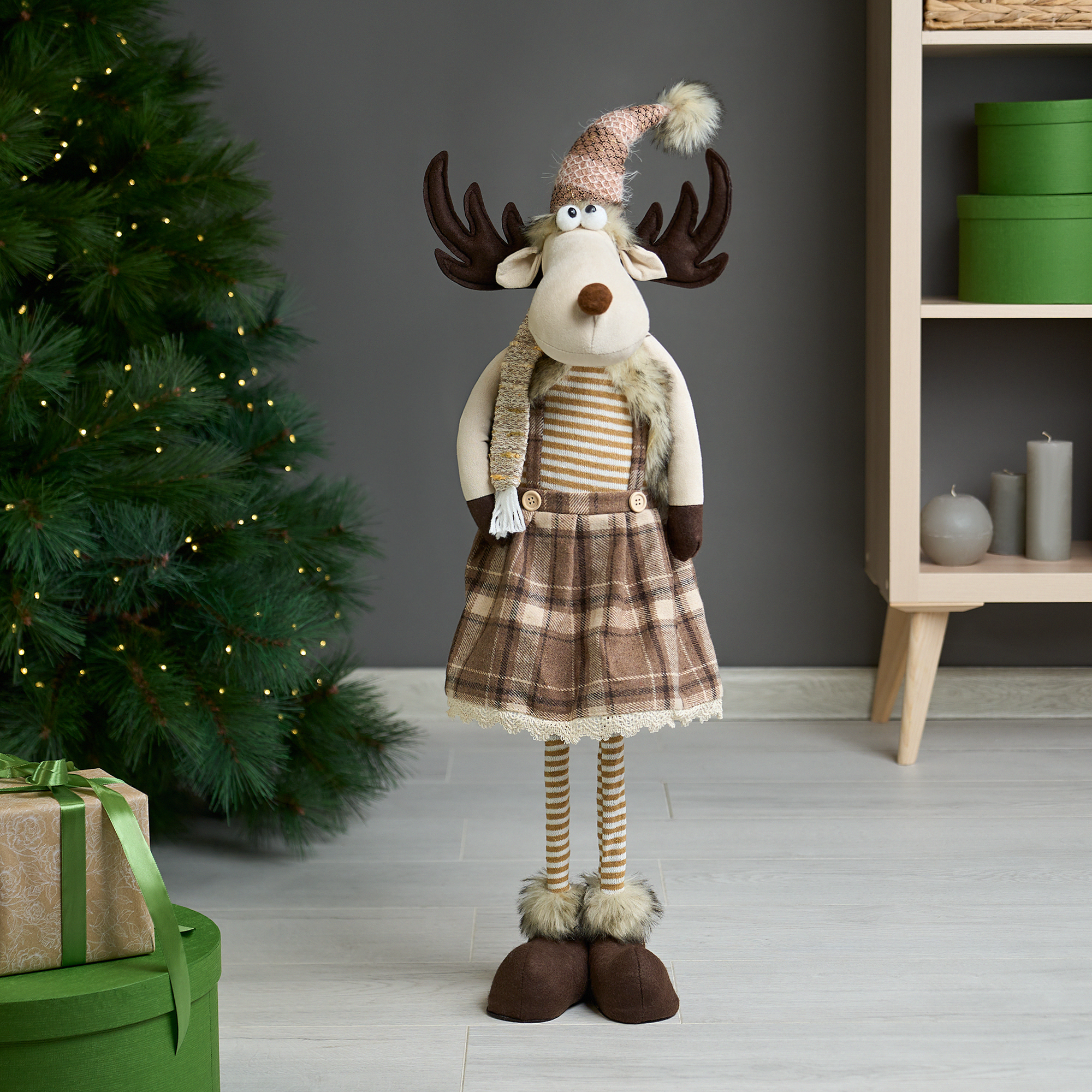 Изображение товара Фигура декоративная KREAFORTA Олень 83 см бежевый - украшение интерьера