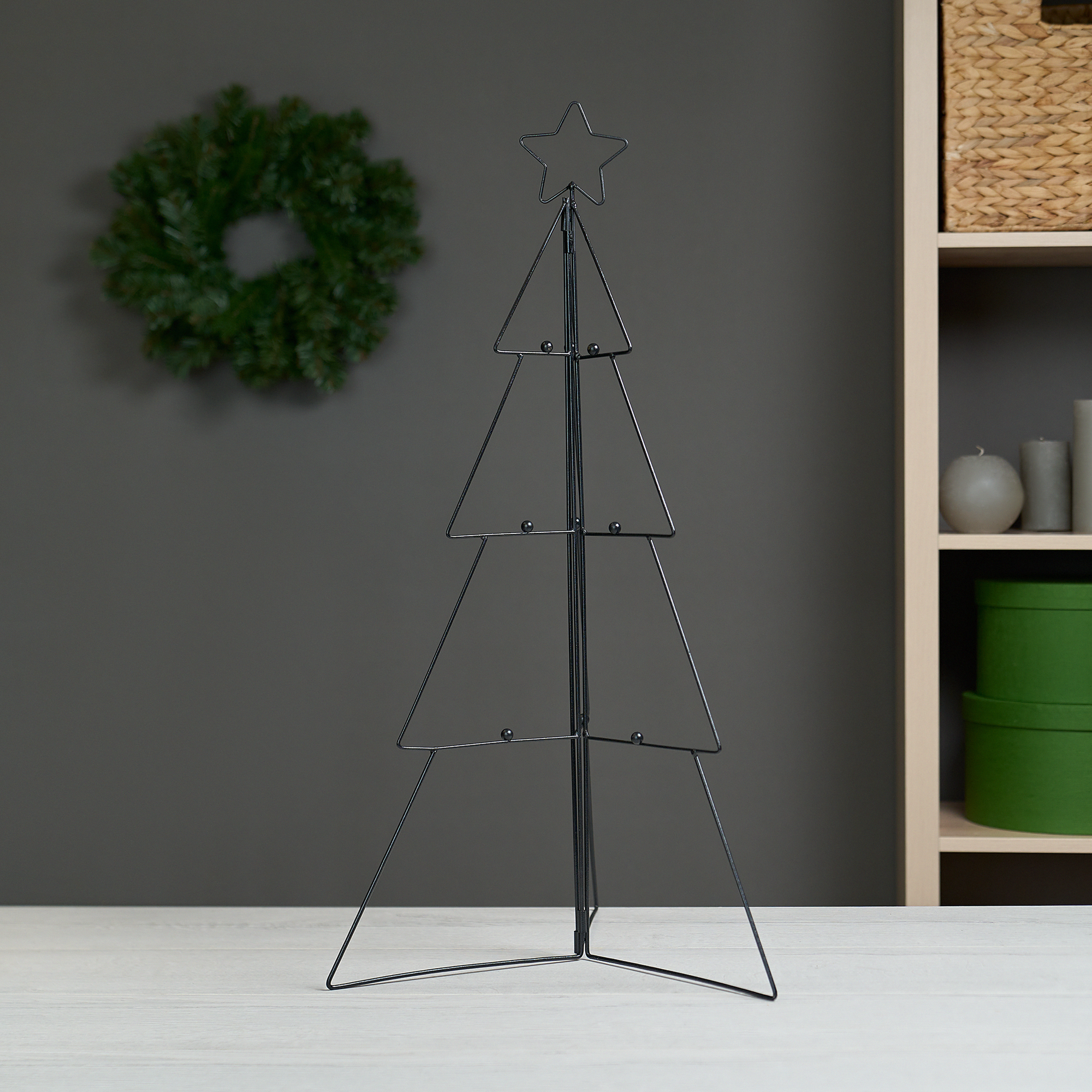 Изображение товара Фигура декоративная KREAFORTA Елка 70 см черный новогодний декор