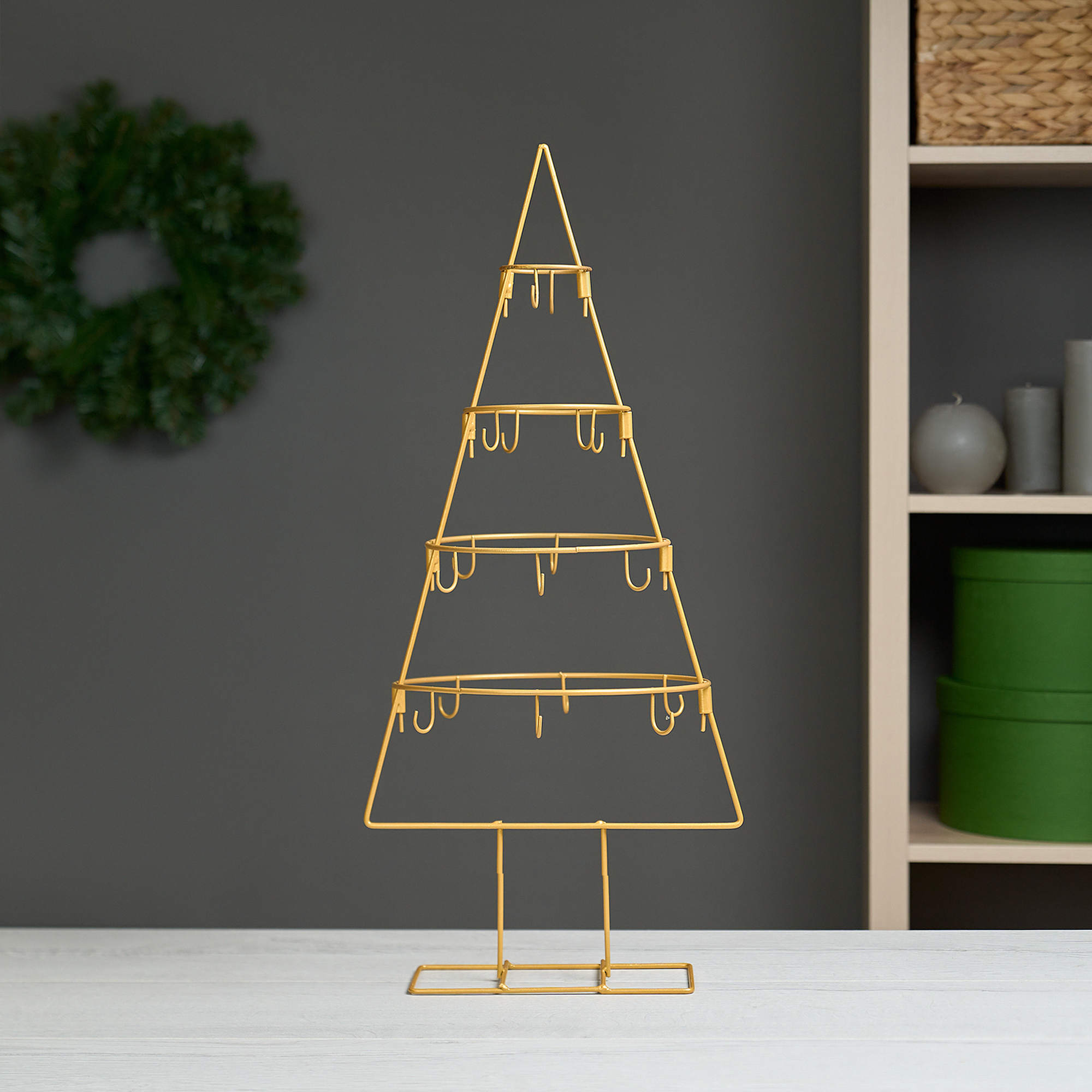 Изображение товара Декоративная елка 60 см золотистая новогодняя фигура от KREAFORTA