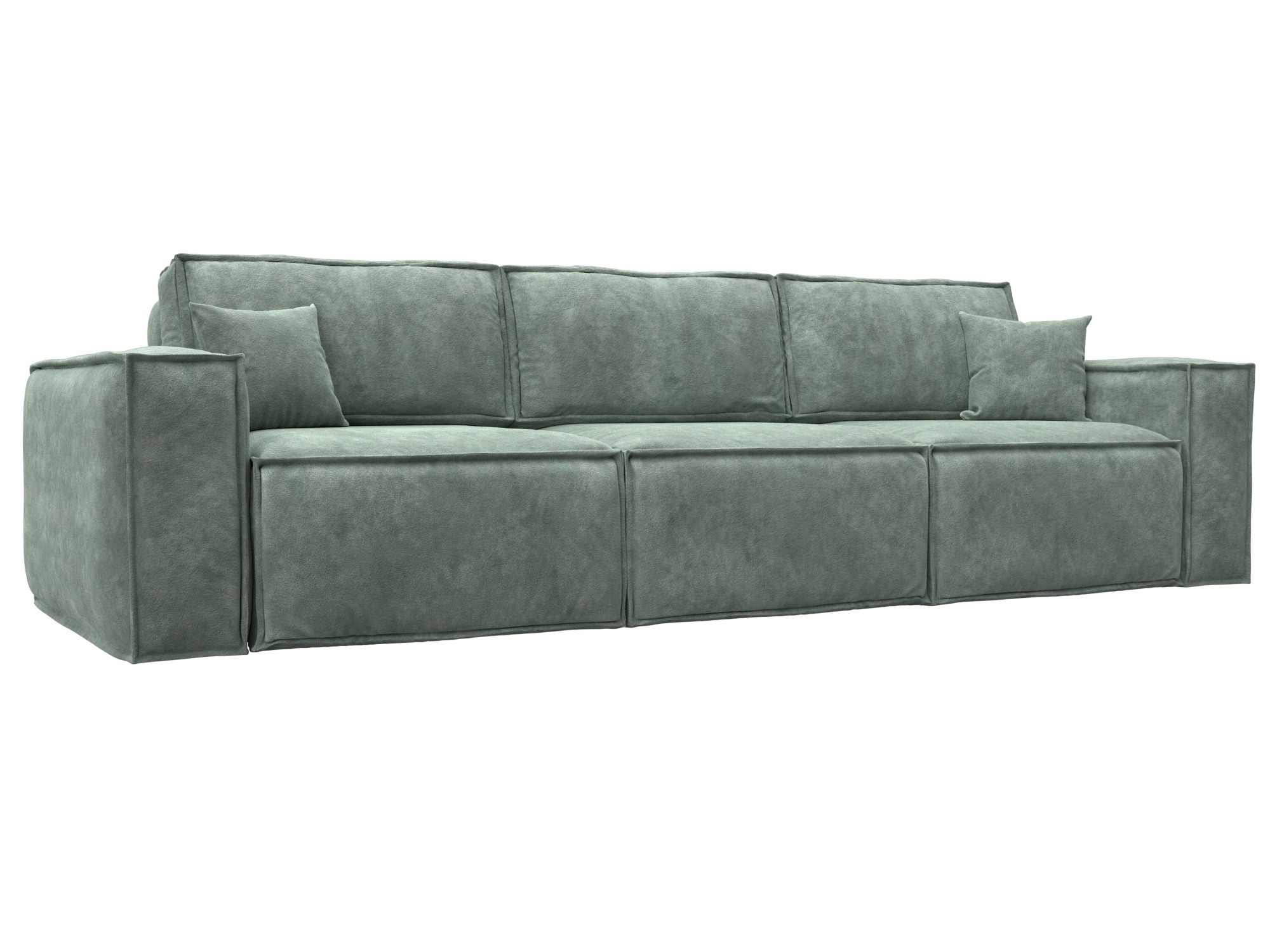 Изображение товара Диван раскладной Лига-081 Лонг НПБ Велюр зеленый 358x95x117 см