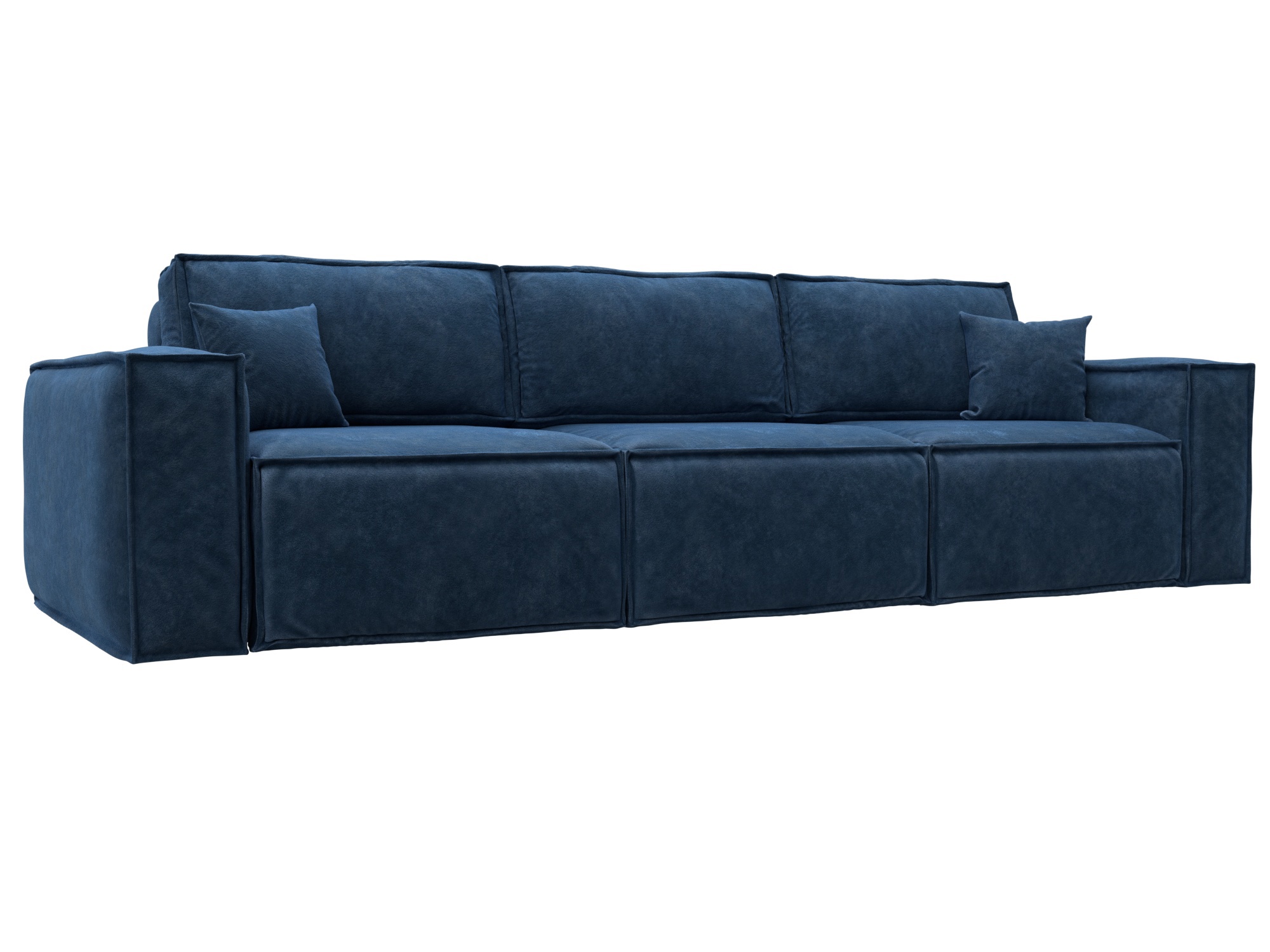 Изображение товара Диван раскладной Лига-081 Лонг НПБ велюр синий современный мебель
