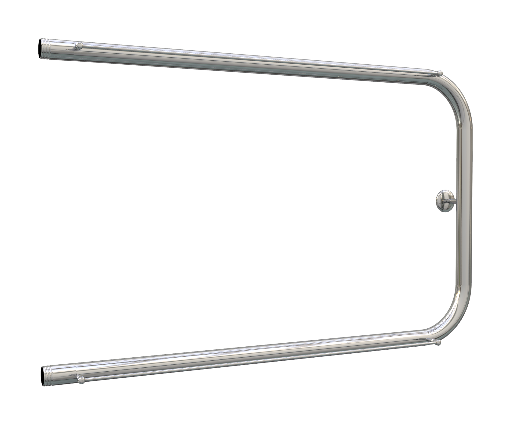 Изображение товара водяной полотенцесушитель Роснерж П-образный с полкой 50x80 см хром
