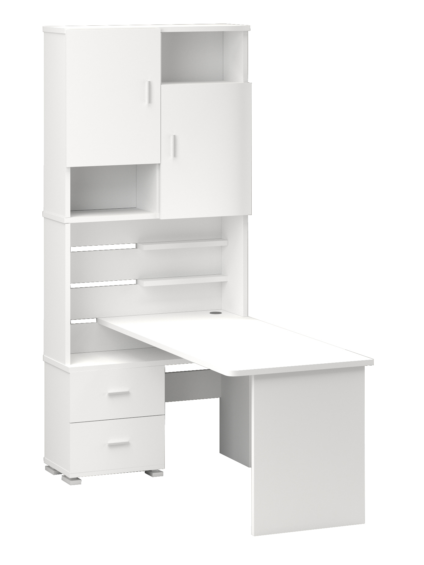 Изображение товара Компьютерный угловой стол Мэрдэс Ср 960x216x140 см белый ЛДСП для дома и офиса