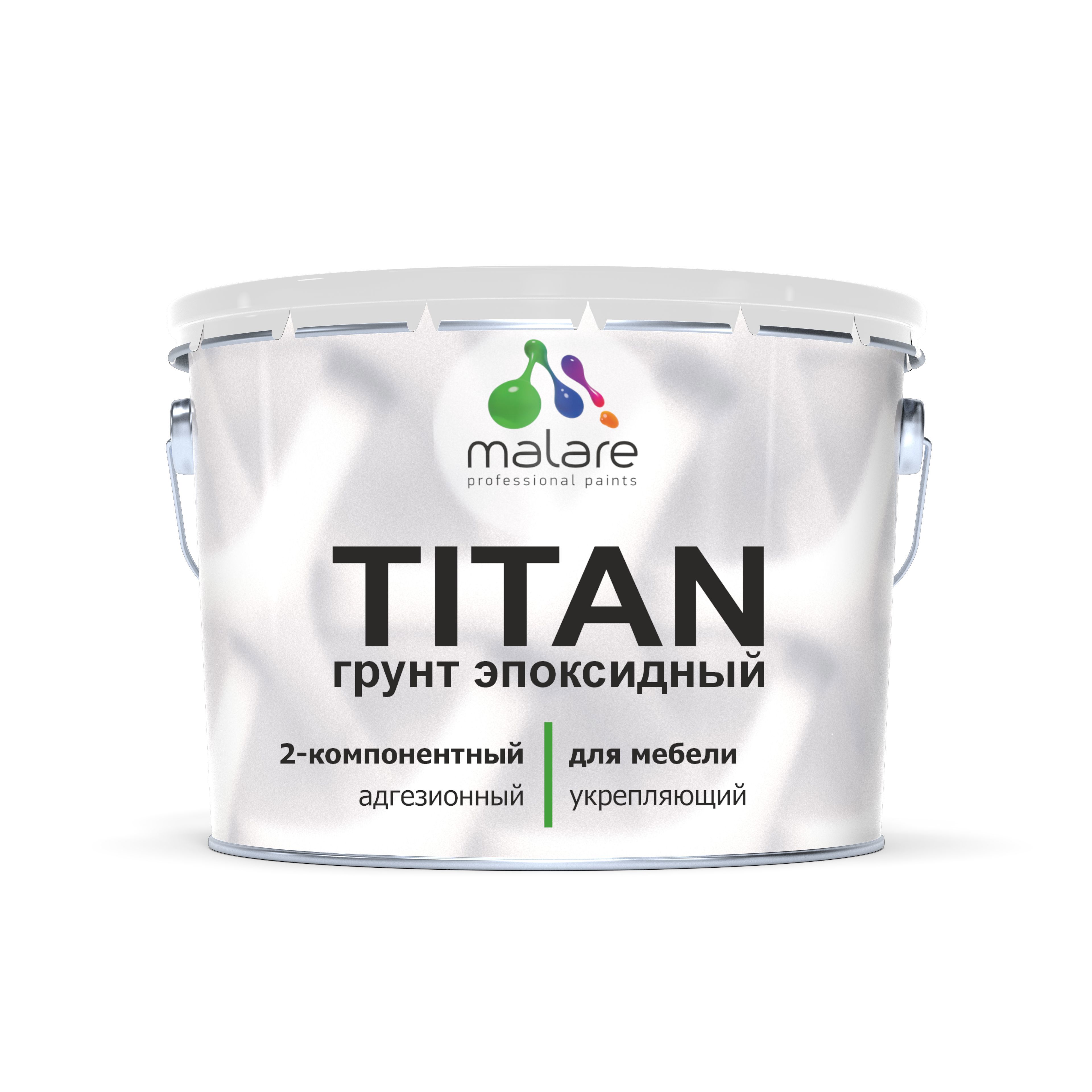 Изображение товара Эпоксидный грунт Malare Titan для мебели двухкомпонентный прозрачный 10кг и 600гр отвердитель