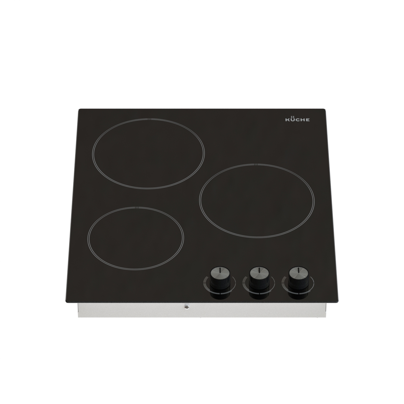 Изображение товара Стеклокерамическая варочная панель Kuche CMB 430 B 45 см 3 конфорки цвет черный