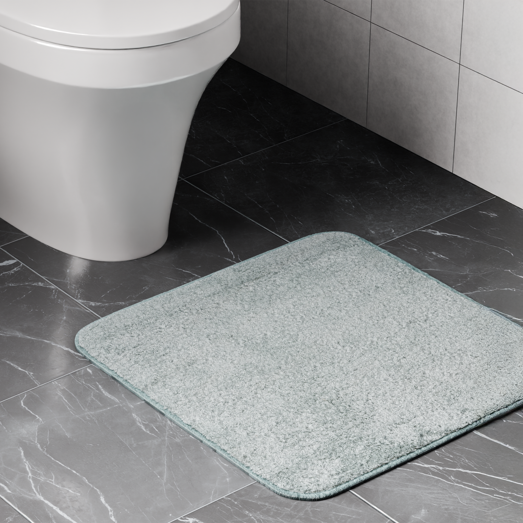 Изображение товара Коврик для туалета Swensa Ping 50x50 см цвет голубой