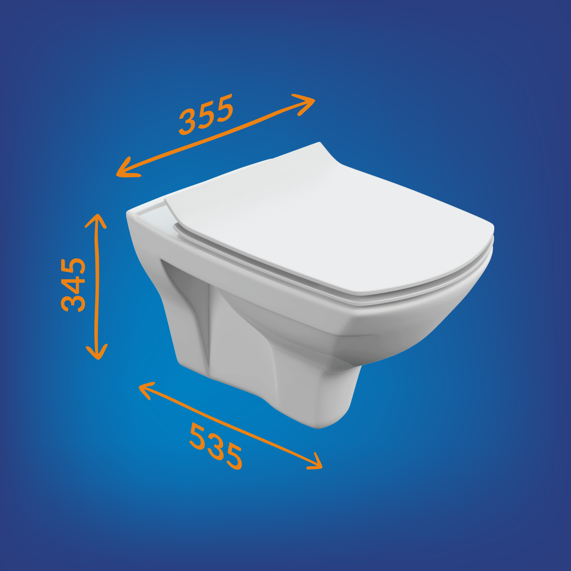 Изображение товара Унитаз подвесной Cersanit S-MZ-CARINA-XL-COn-S-DL-w безободковый с сиденьем микролифт