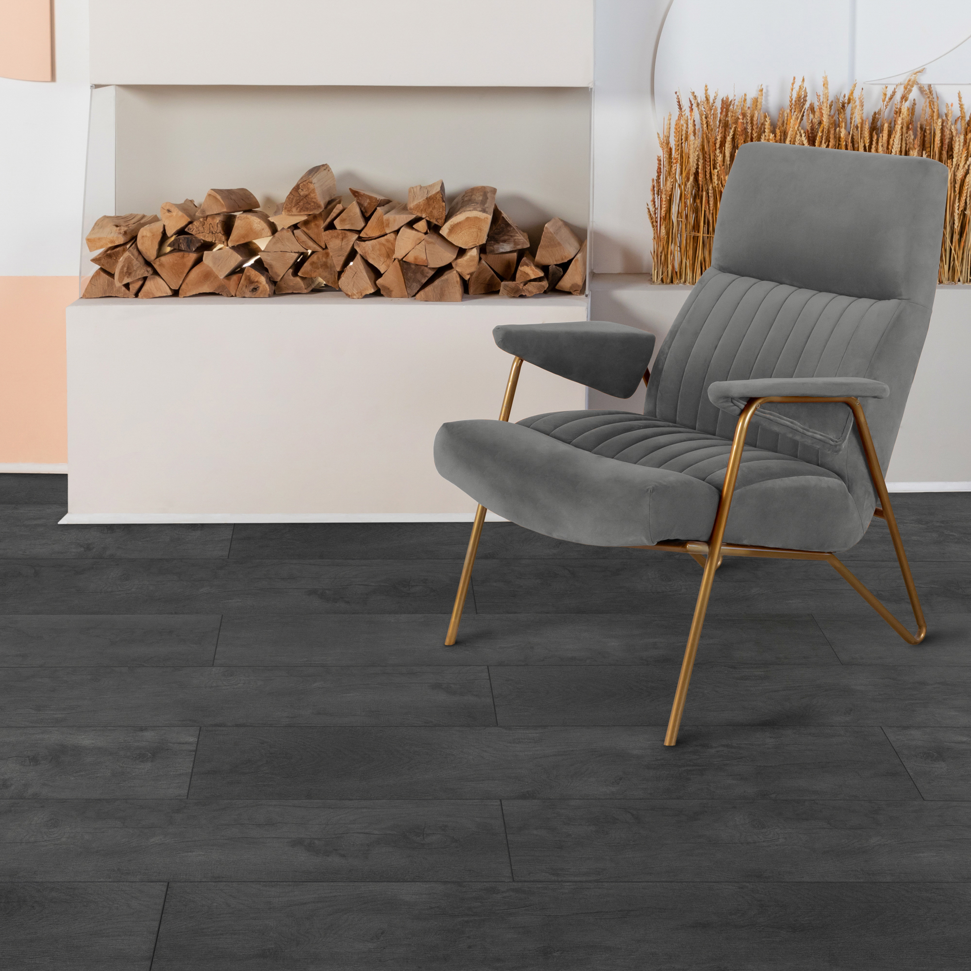 Изображение товара Ламинат Artfloor Дуб Карбон 33 класс 8 мм влагостойкий с фаской 2.131 м²