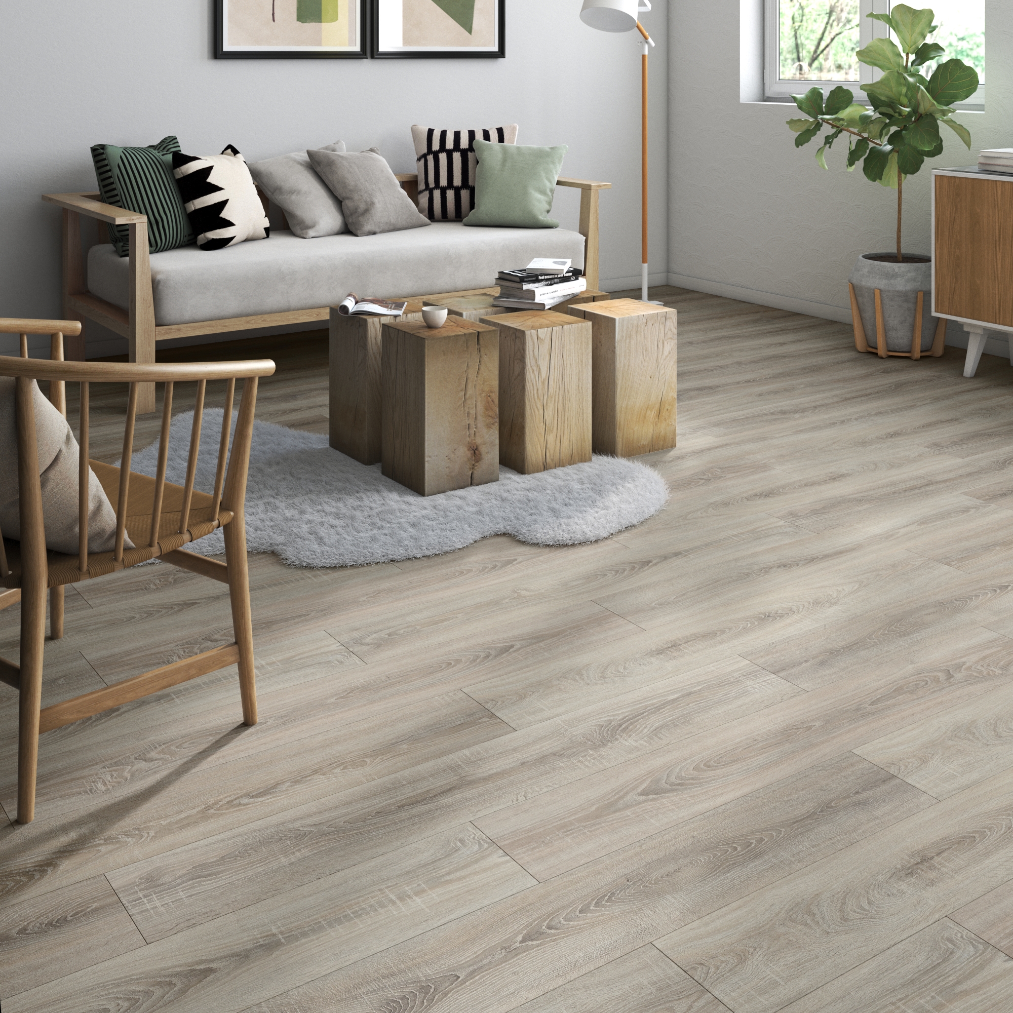 Изображение товара Ламинат Artens Дуб Монгольский 33 класс 8 мм с фаской 2 м² и системой фиксации