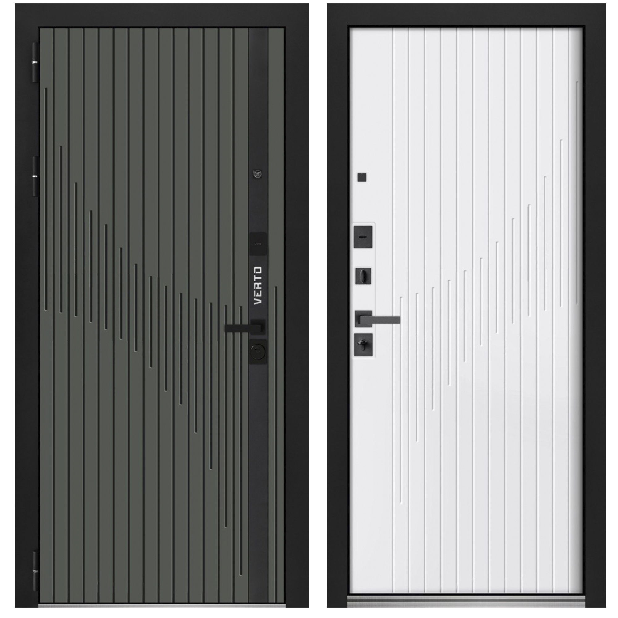 Изображение товара Foreman Verto 8 — входная дверь 205x86 см, левый монтаж, 2 замка, зелёная