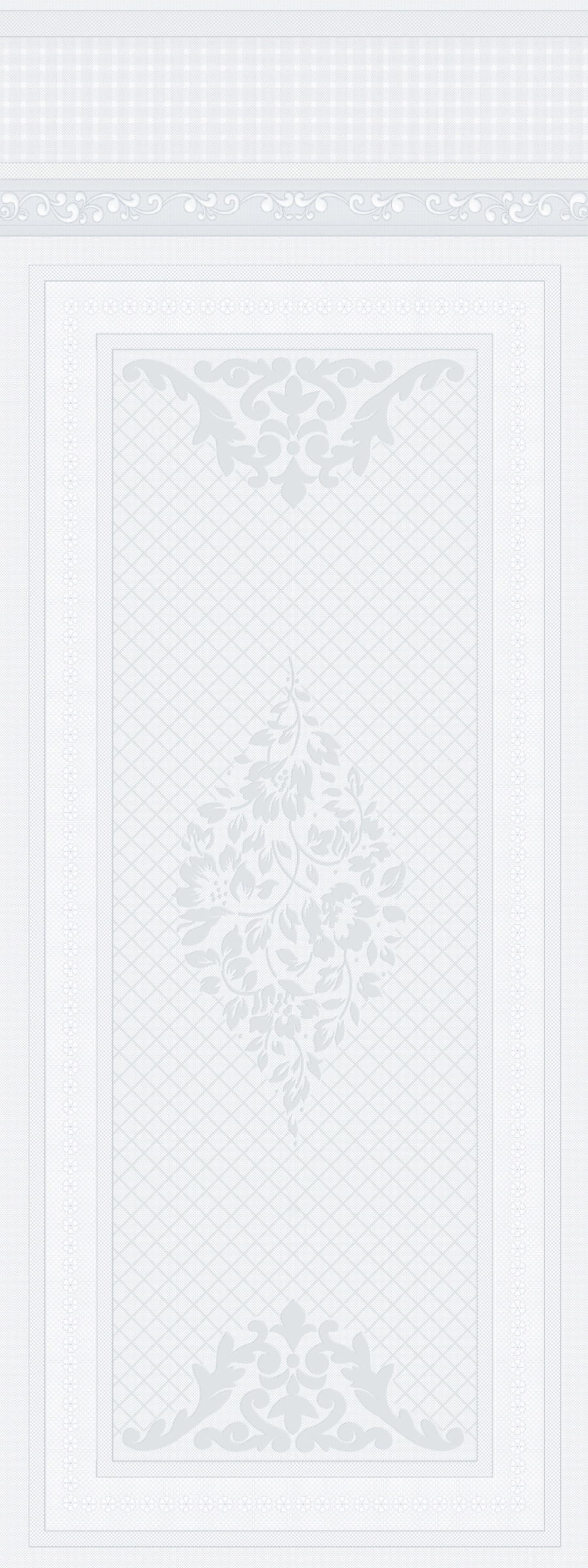 Изображение товара Настенная плитка Sal sapiente JRM 86008 B 30x80см цвет белый с серым орнаментом