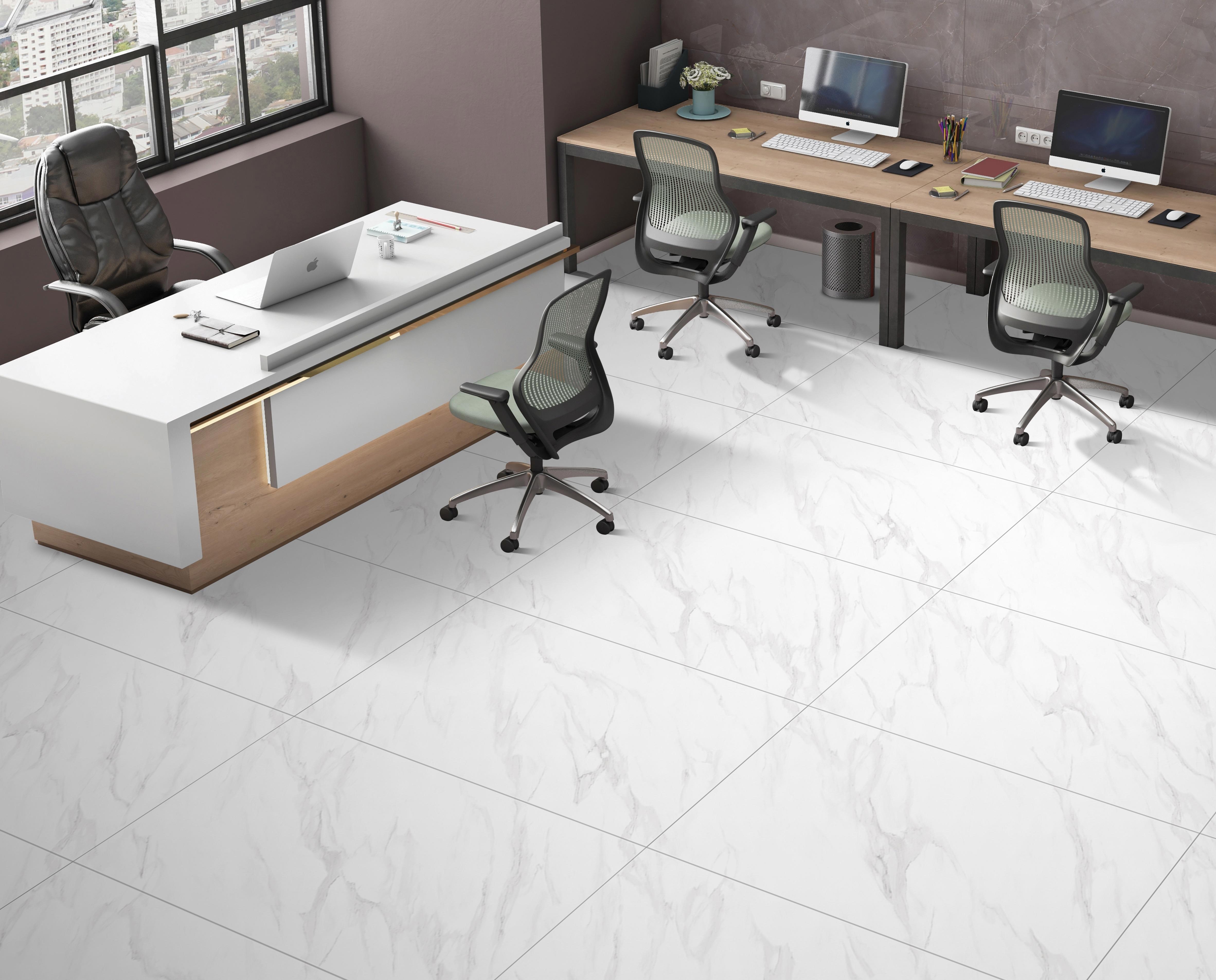 Изображение товара Керамогранит Do&po Carrara Dream 60x120 см белый с серыми прожилками