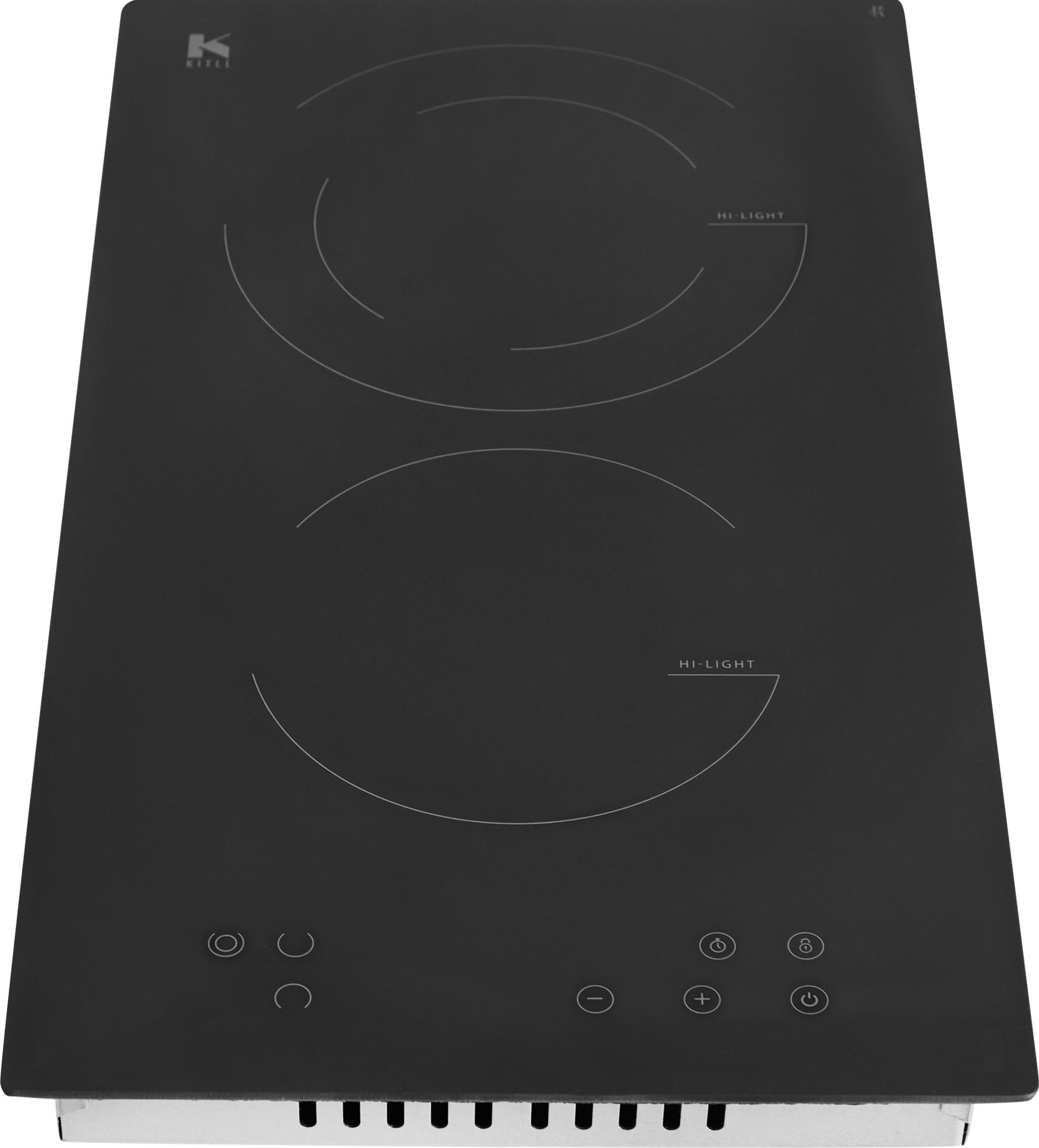 Электрическая варочная панель Kitll KHH 3003 BLACK 29 см 2 конфорки цвет чёрный - 2