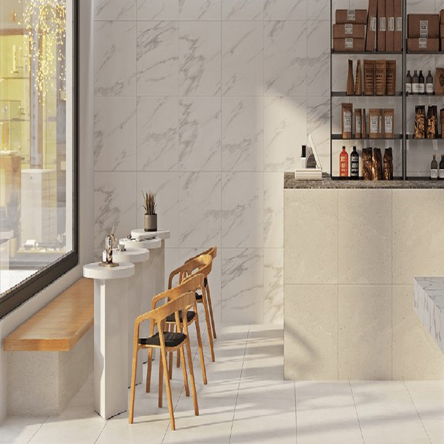 Изображение товара Керамогранит Dako Prime E-3040-MR 60x60 см белого цвета с эффектом мрамора, морозостойкий для внутр