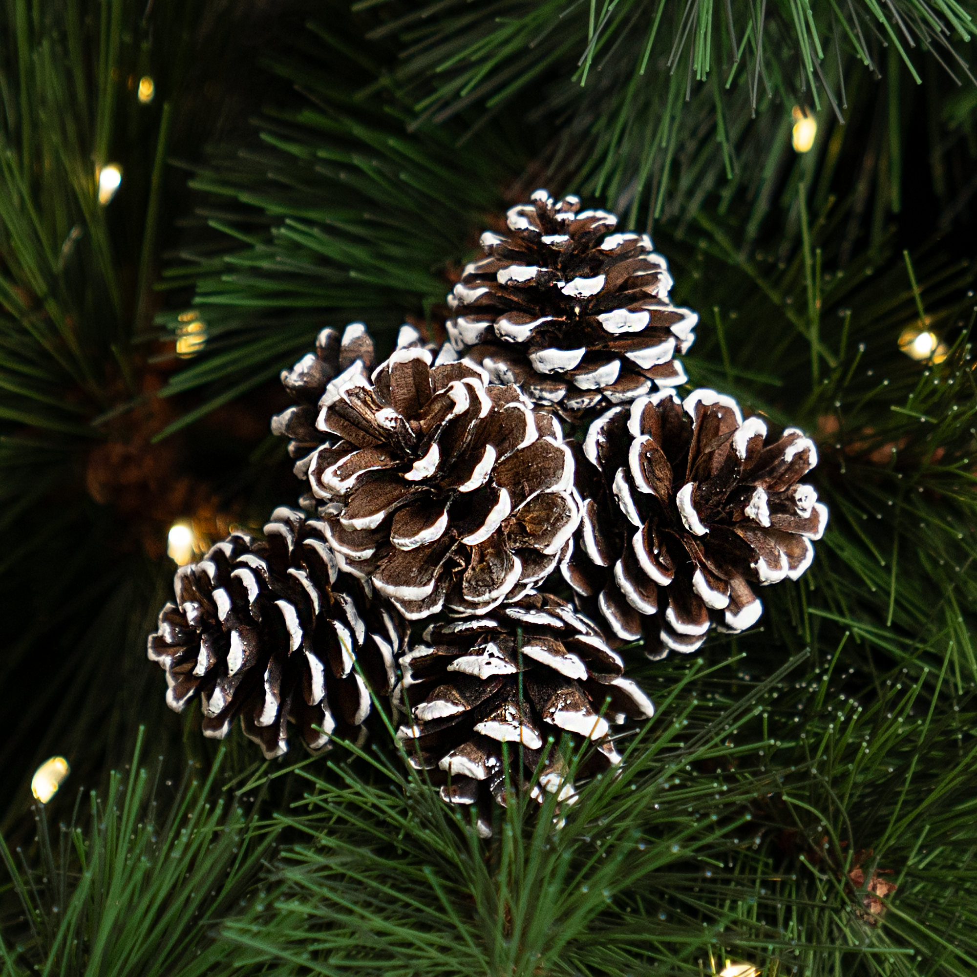 Изображение товара Ветка декоративная KREAFORTA Шишки 14 см белый