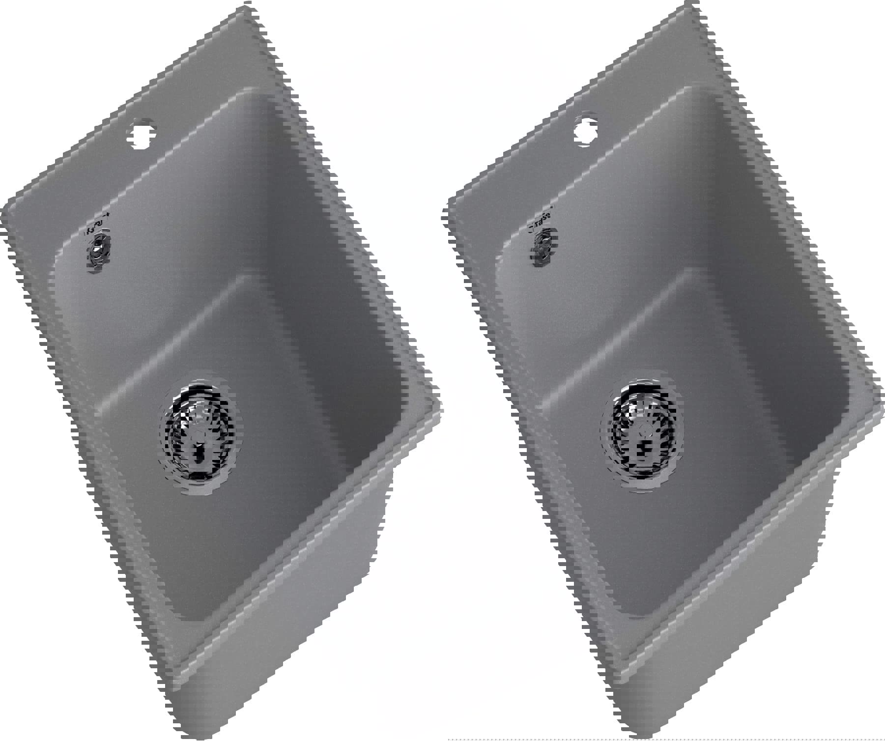 Изображение товара Врезная кухонная мойка GRANFEST Quarz 47.7x41.8 см темно-серая