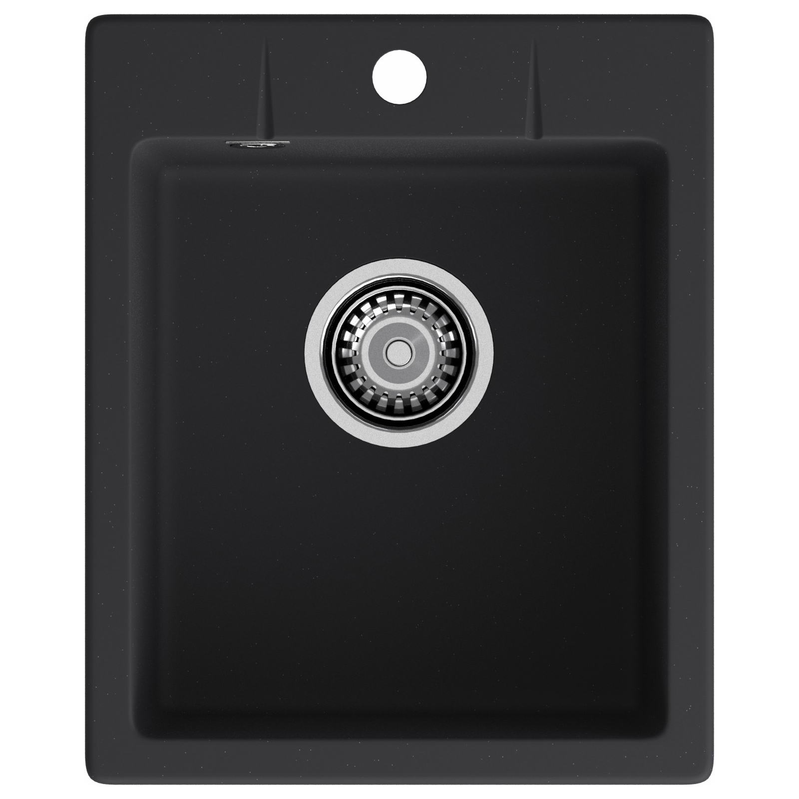 Изображение товара Врезная кухонная мойка Granfest Urban 240 черный 49x40 см кварц