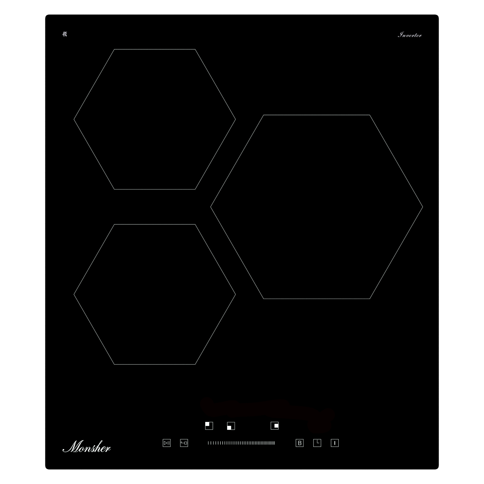 Изображение товара Электрическая варочная панель Monsher MHI 4506 3 конфорки индукционная черная