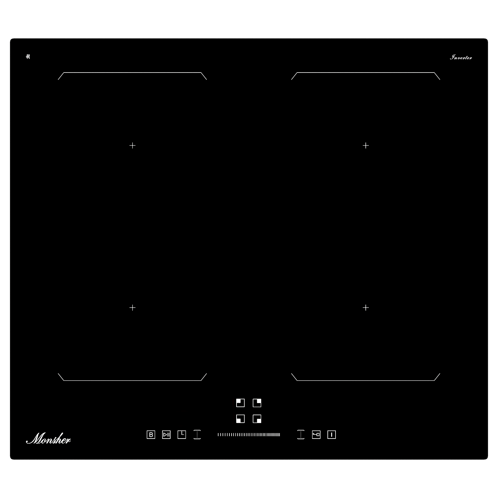 Изображение товара Электрическая варочная панель Monsher MHI 6026 59 см 4 конфорки цвет черный