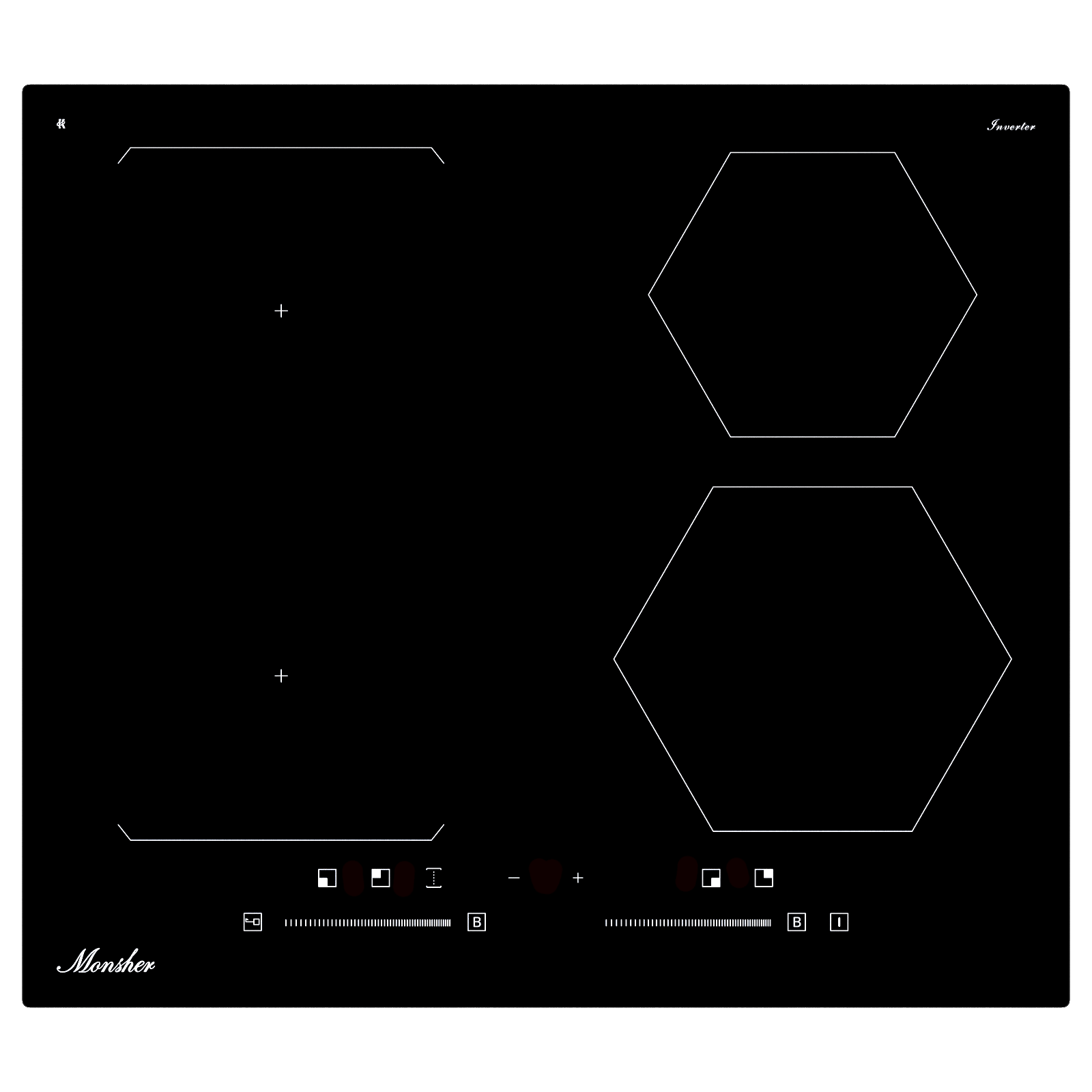 Изображение товара Электрическая варочная панель Monsher MHI 6113 59 см 4 конфорки индукционная