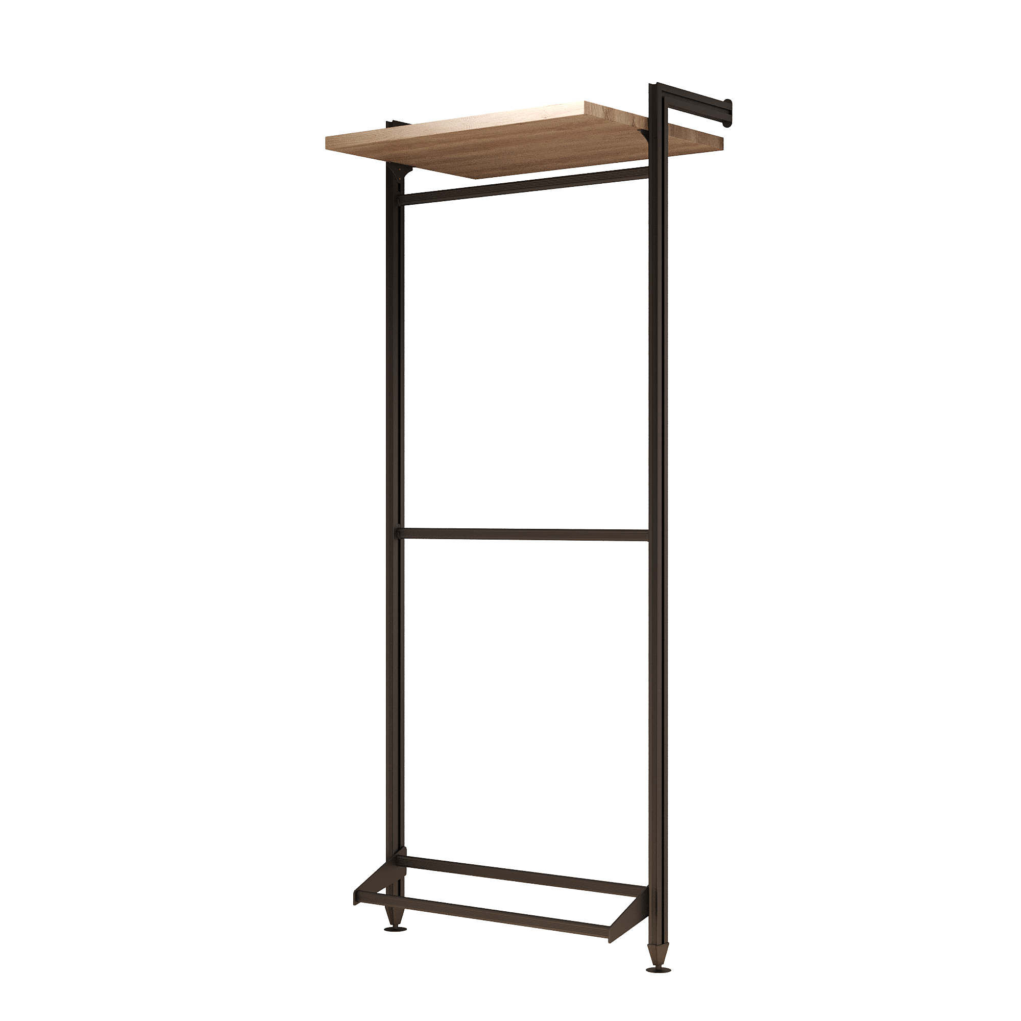 Изображение товара Гардеробная система SMART ALUM ТОКИО 88.5x210x50 см натуральное дерево черный