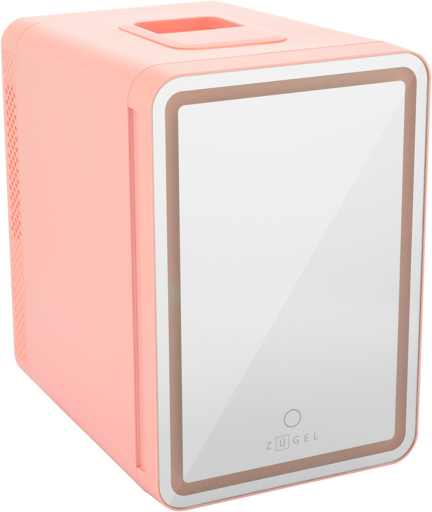 Изображение товара Компактный термоэлектрический холодильник Zugel ZCR10 в розовом цвете