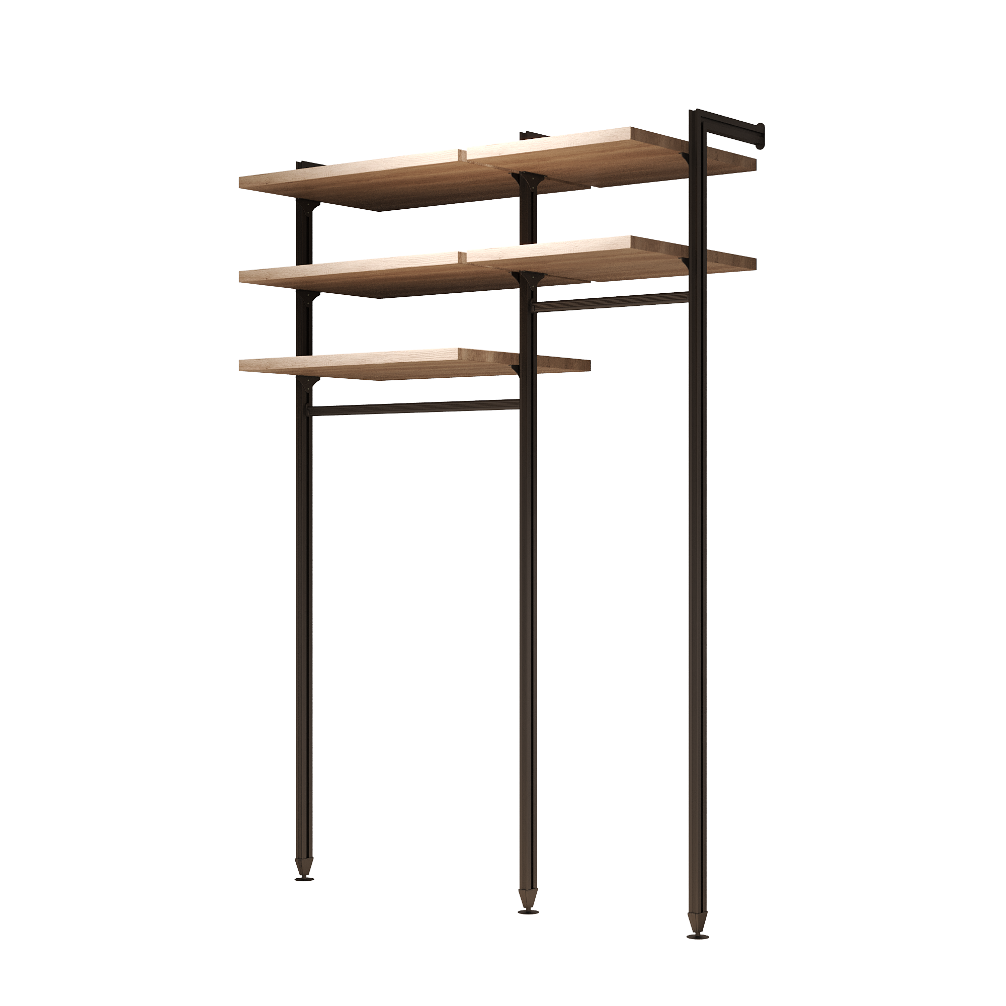 Изображение товара Гардероб Smart alum Санкт-Петербург 88.5x210x50 см цвет натуральное дерево, черный