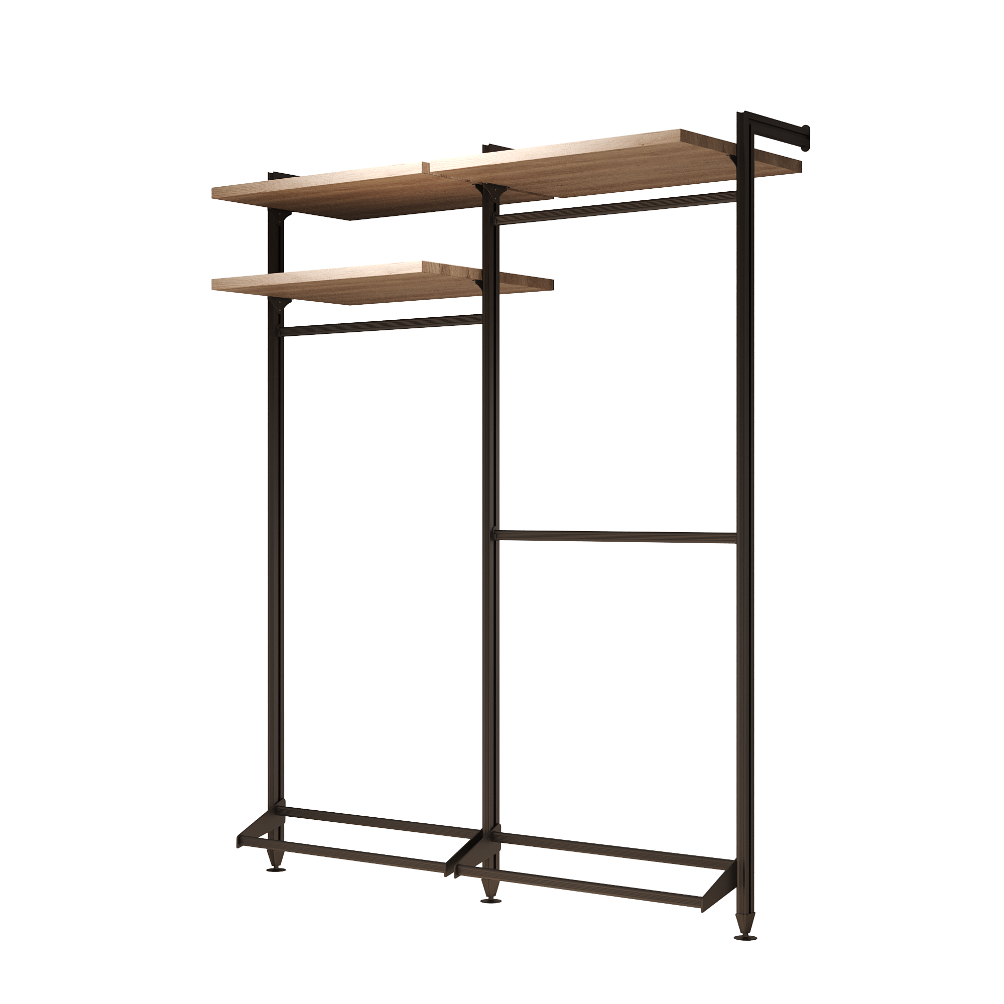 Изображение товара Гардеробная система SMART ALUM Кишинев 88.5x210x50 см алюминий дерево Россия