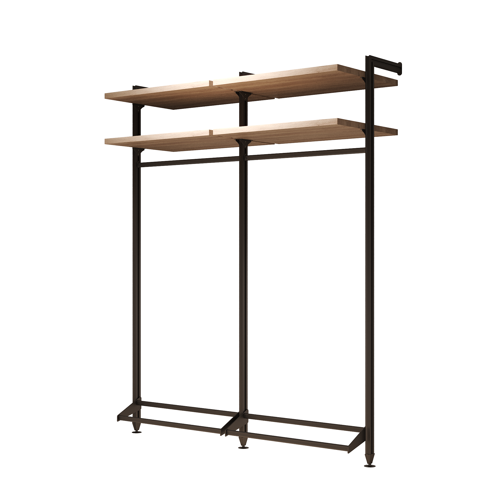 Изображение товара Гардероб Smart alum Калининград 88.5x210x50 см цвет натуральное дерево, черный