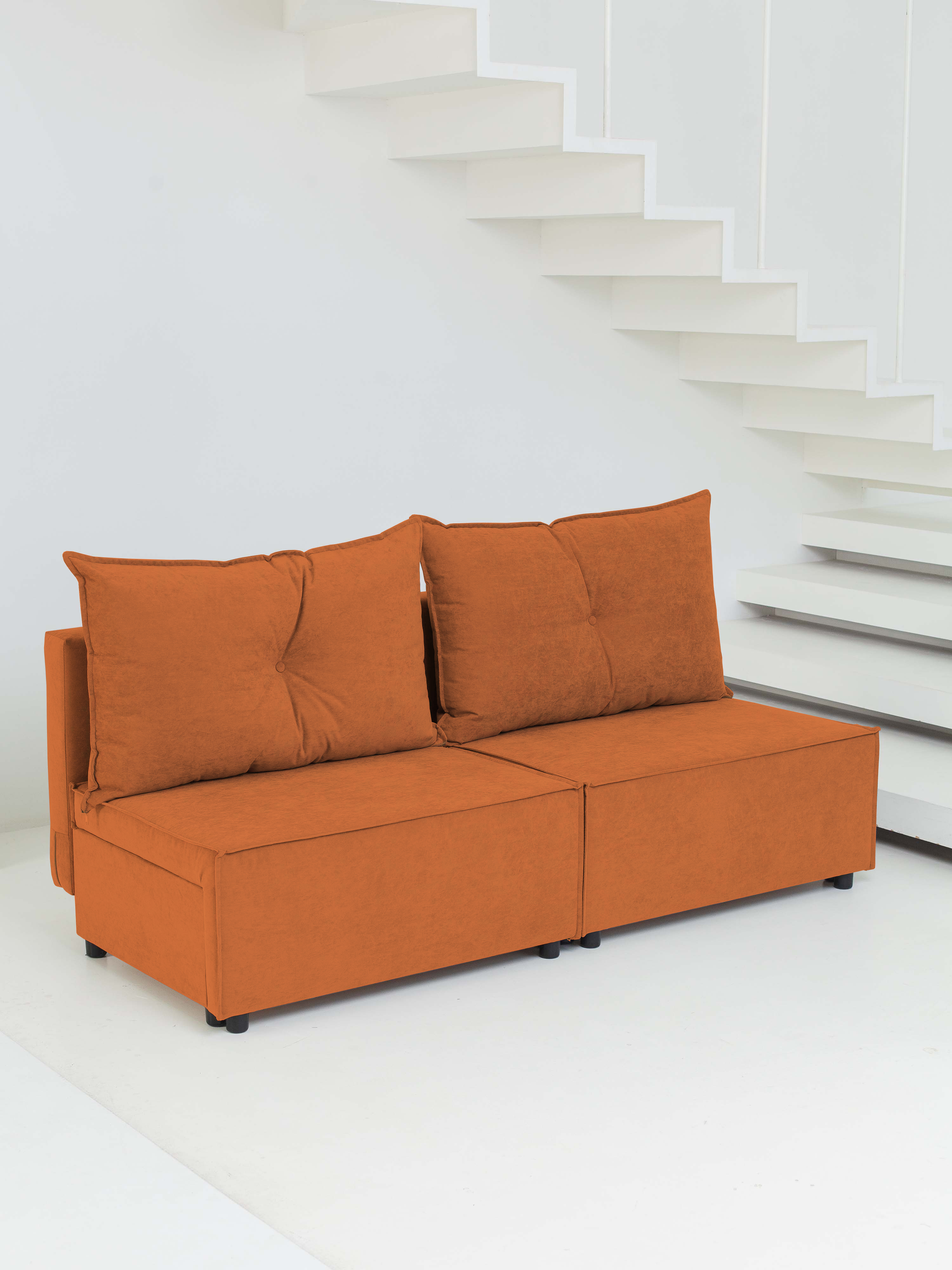 Изображение товара Диван раскладной Cityhd Гонконг 188x94x75 см велюр оранжевый