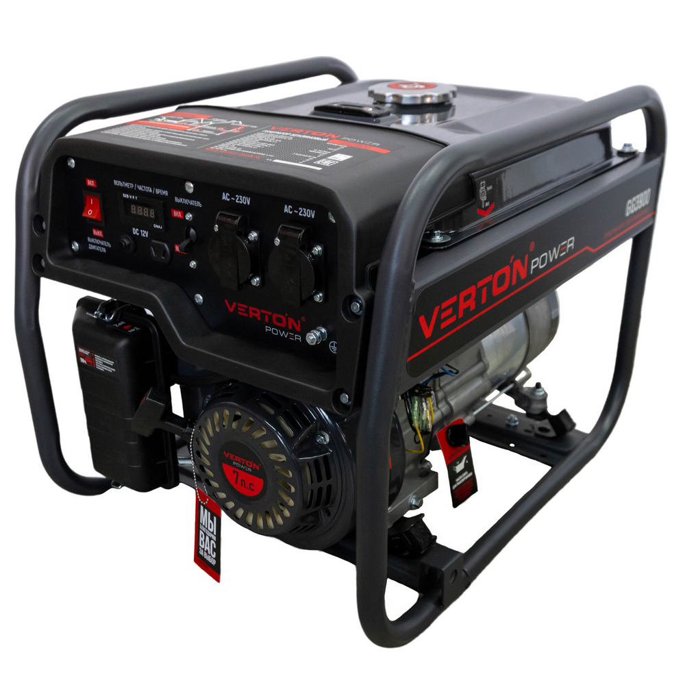 Изображение товара Генератор бензиновый Verton Power GG3900 3.2 кВт