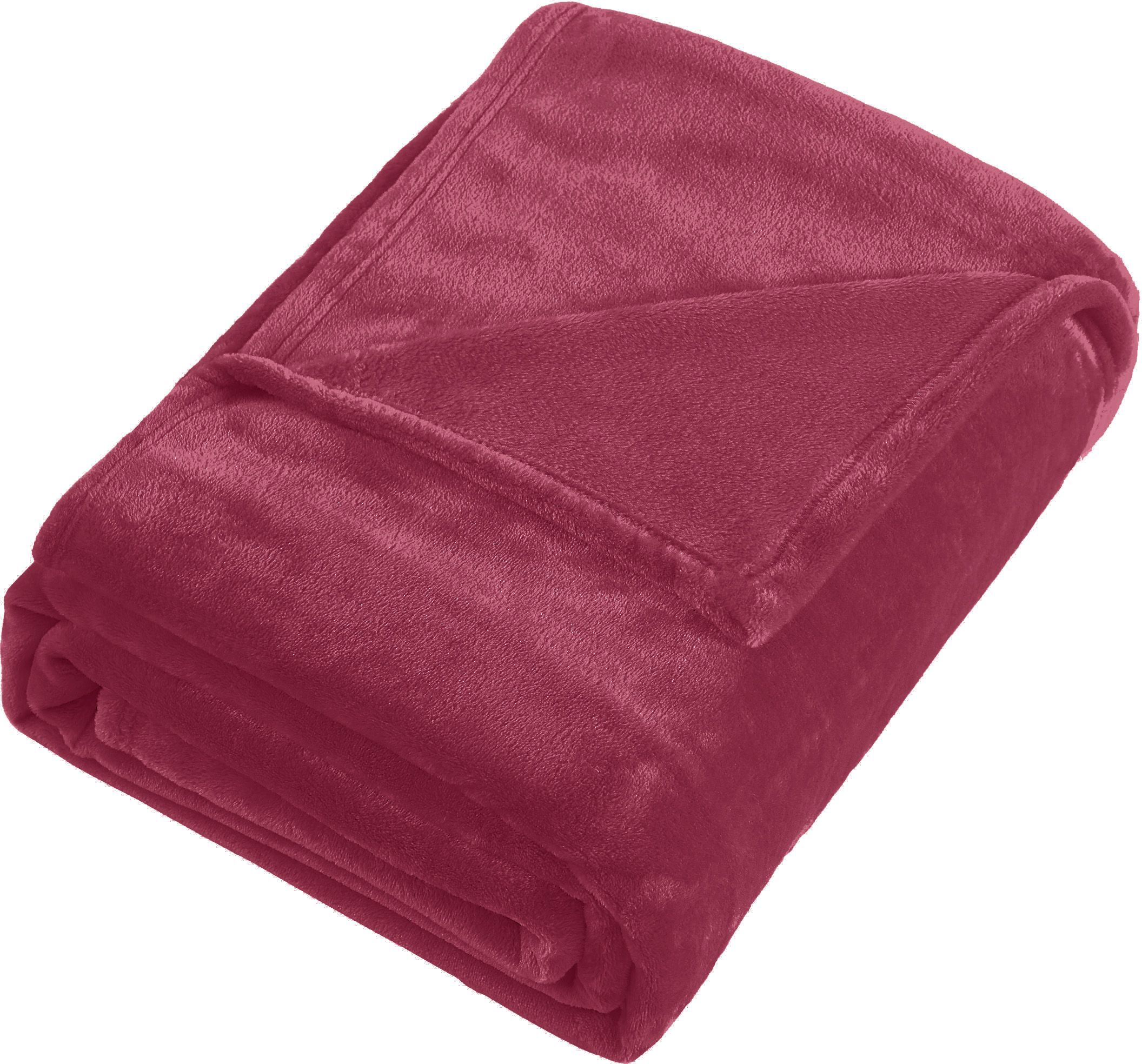 Изображение товара Плед из микрофибры Flandria 200x220 бордовый современный уютный