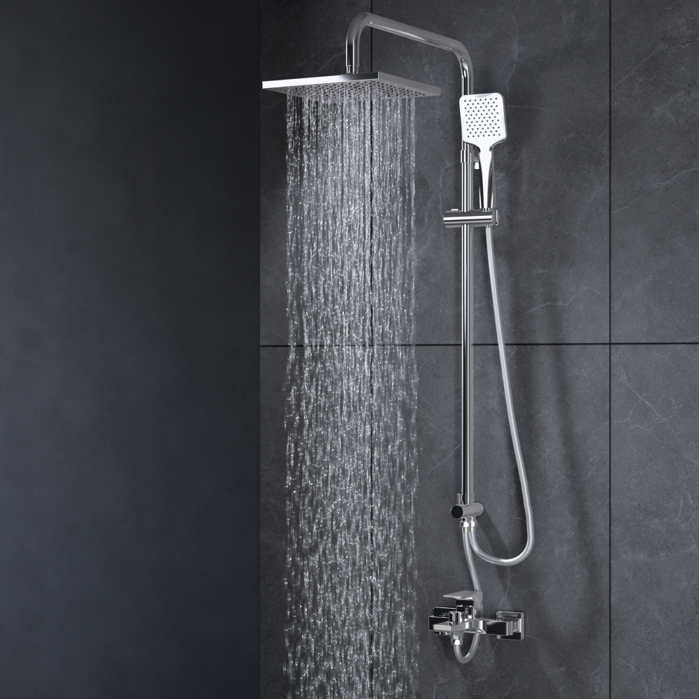 Изображение товара Душевая стойка Esko ST950SQ 1 режима цвет серебристый Изображение товара Душевая стойка Esko ST950SQ 1 режима цвет серебристый