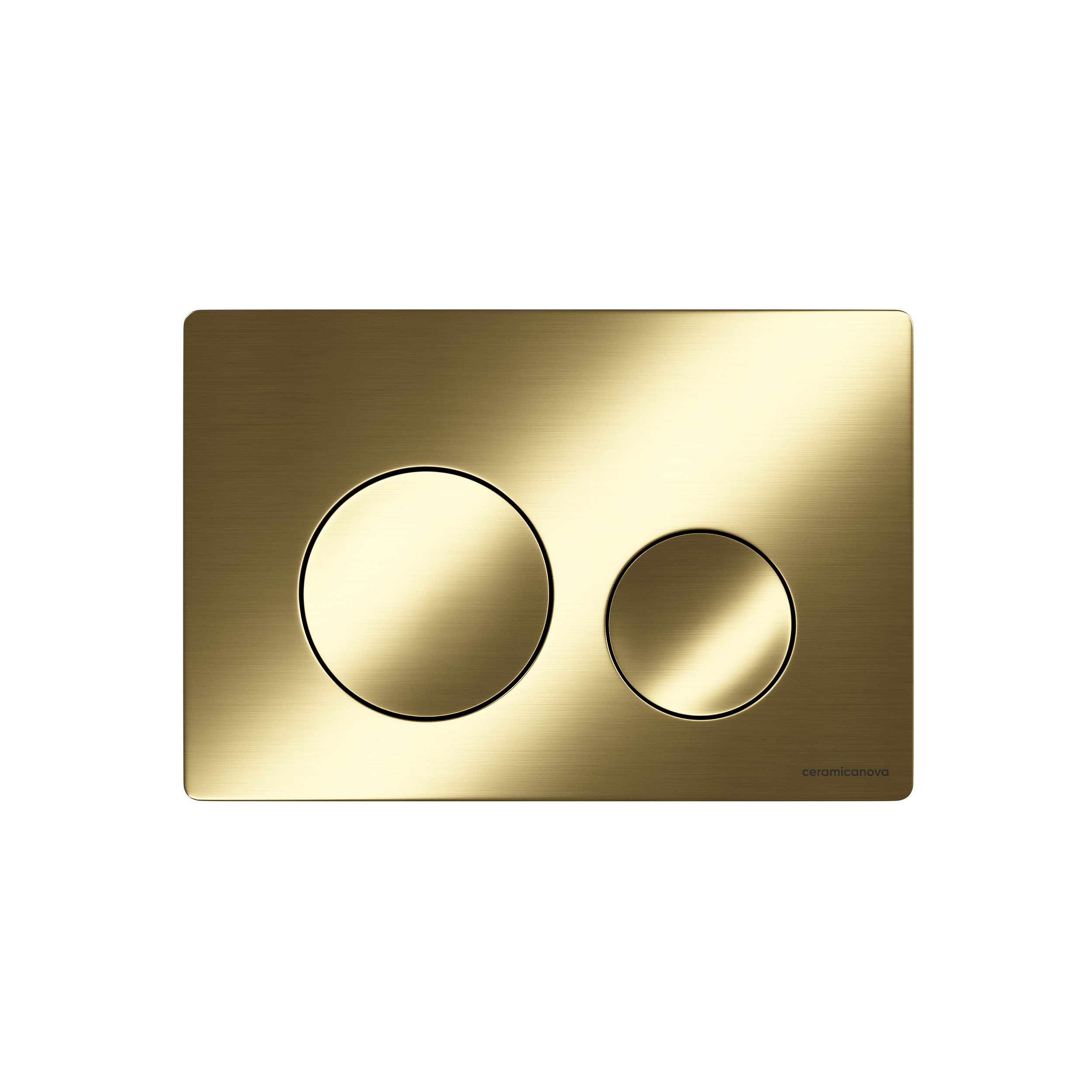 Изображение товара Двойная кнопка смыва CERAMICANOVA Balance круглая брашированное золото CN12-001BG