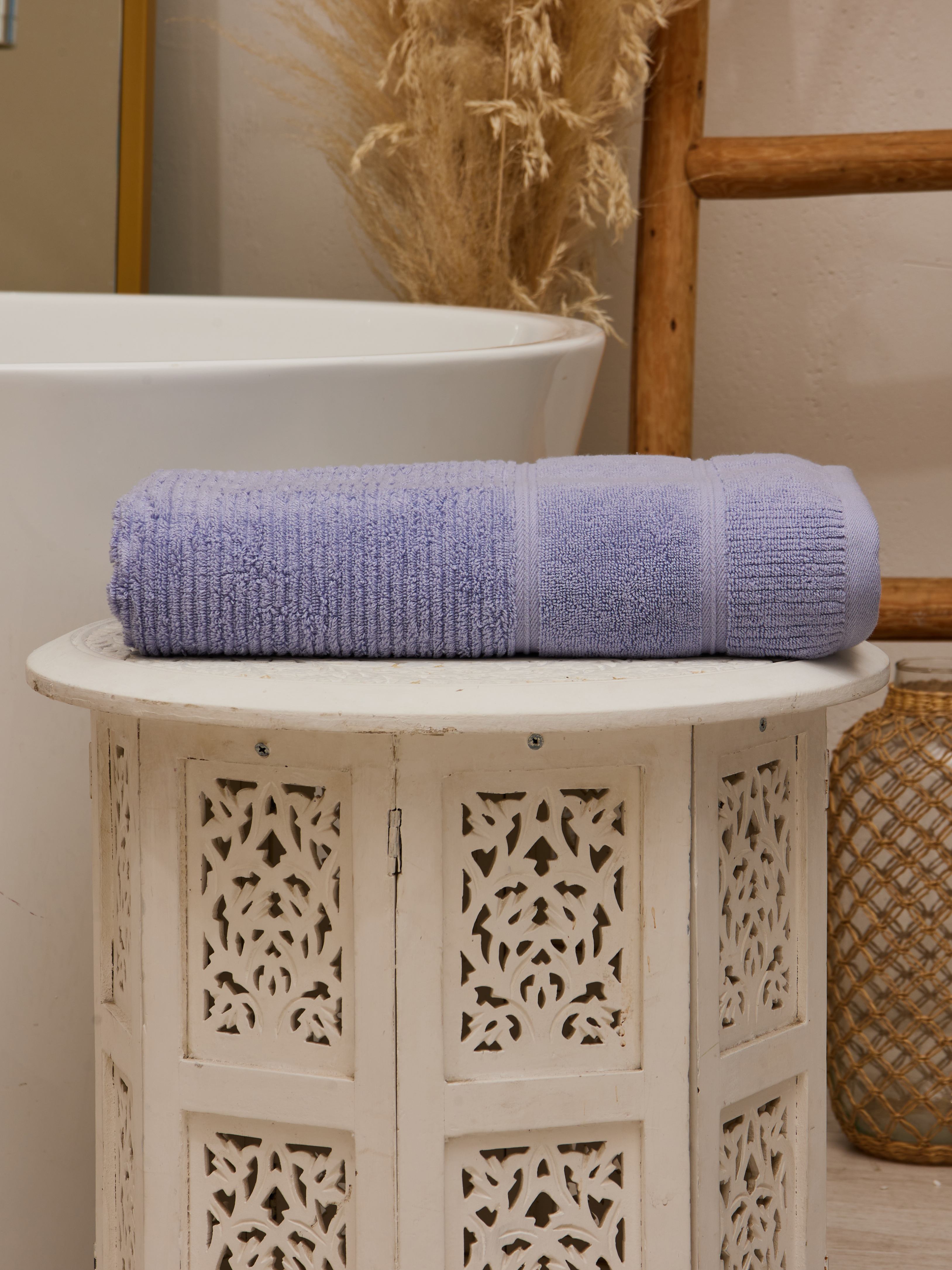 Изображение товара Полотенце TAC DORA 50x90 см серо-голубое махровое для ванной