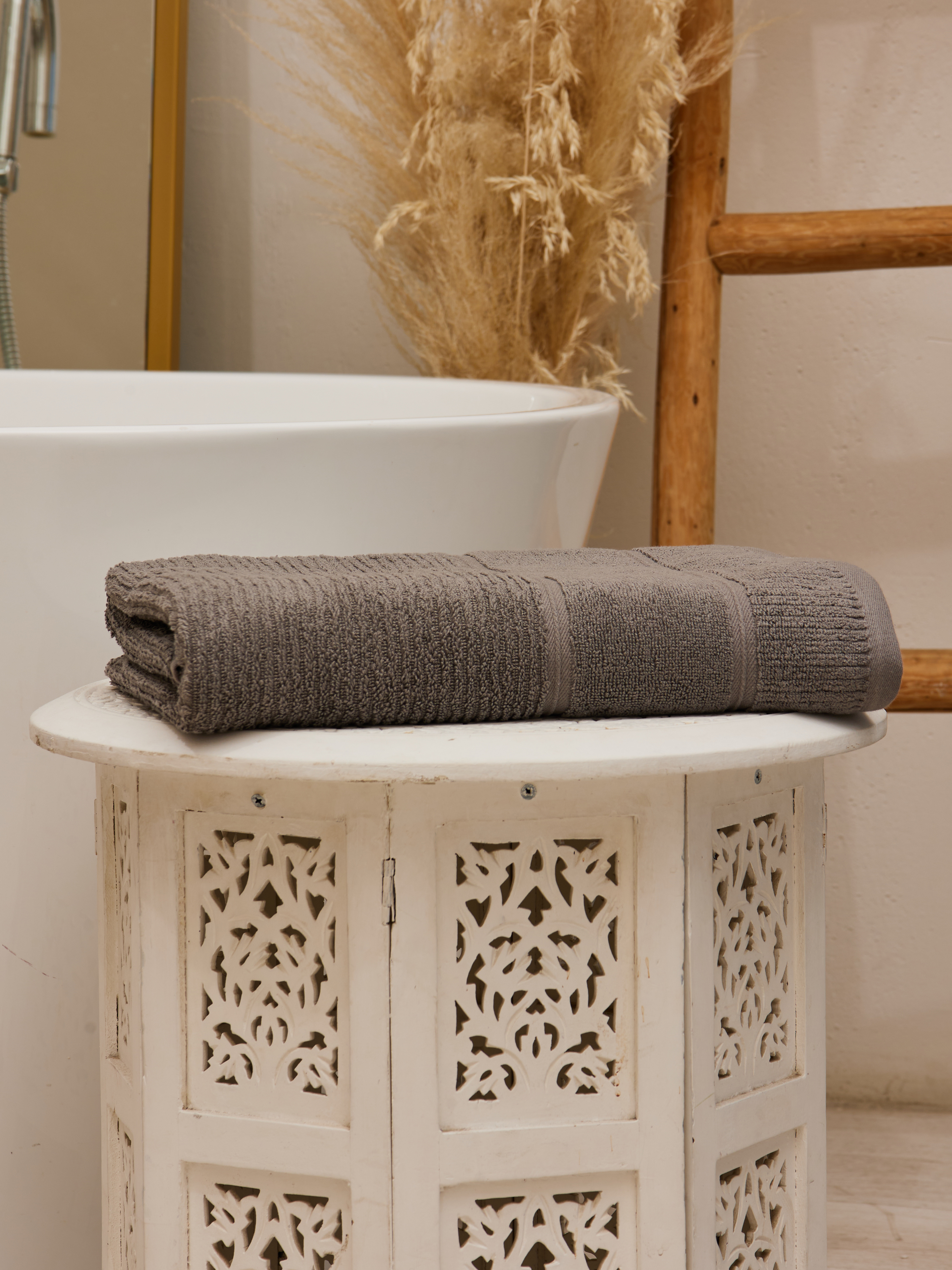 Изображение товара Полотенце Tac Dora для ванной 70x140 см серый