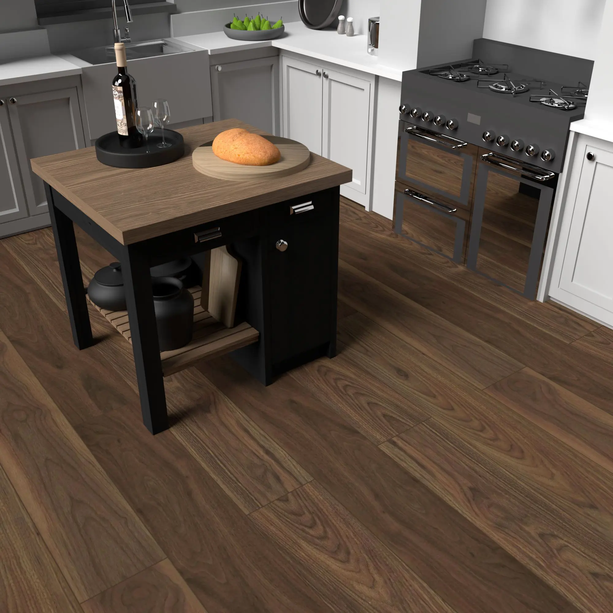 SPC плитка «Дуб Чогори» 43 класс 4 фаски толщина 5 мм 2.2 м²