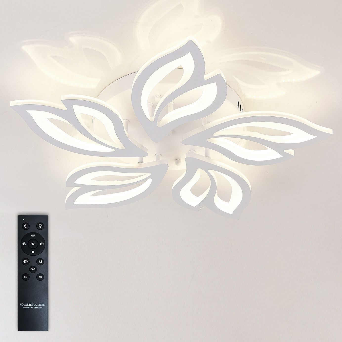 Изображение товара Потолочная светодиодная люстра Natali Kovaltseva HIGH-TECH LED LAMPS 82006 9000 Лм Регулируемый цве