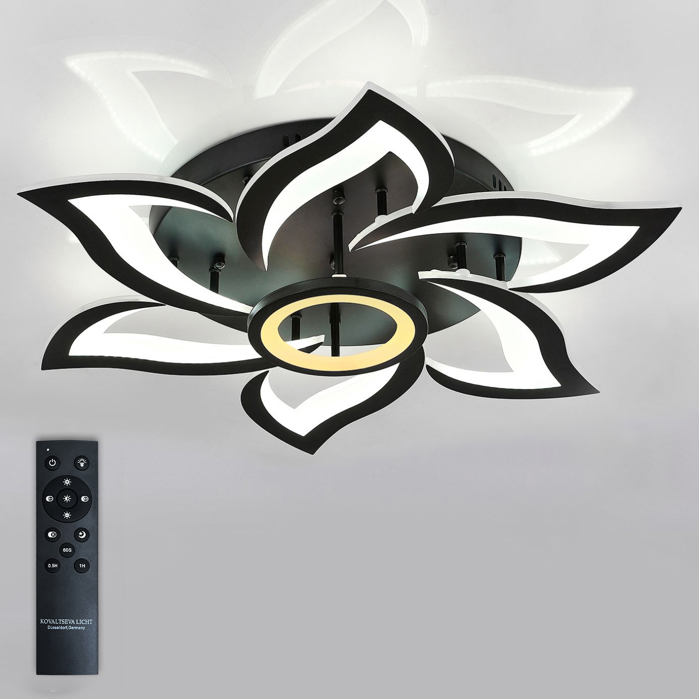 Изображение товара Люстра потолочная светодиодная NATALI KOVALTSEVA HIGH-TECH LED LAMPS 82020 BLACK 23 м² управление