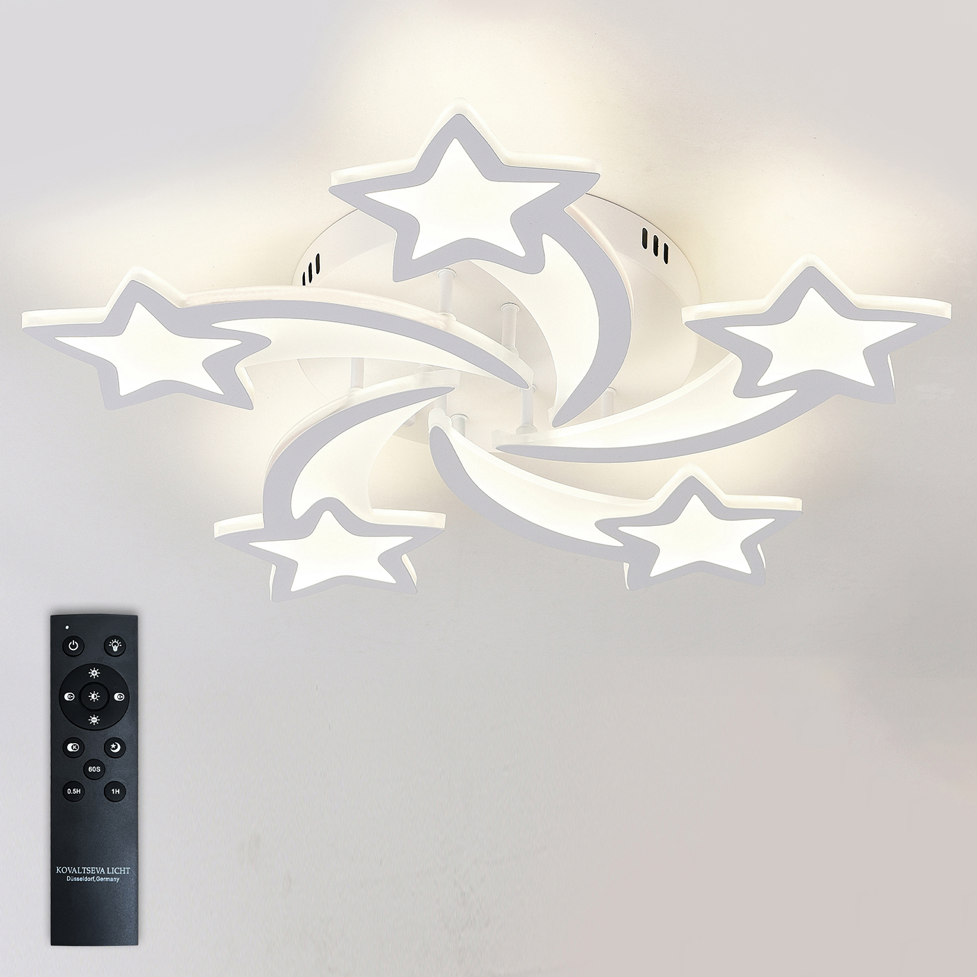 Изображение товара Люстра потолочная светодиодная Natali Kovaltseva Innovation Style 83018 120W белый дизайн