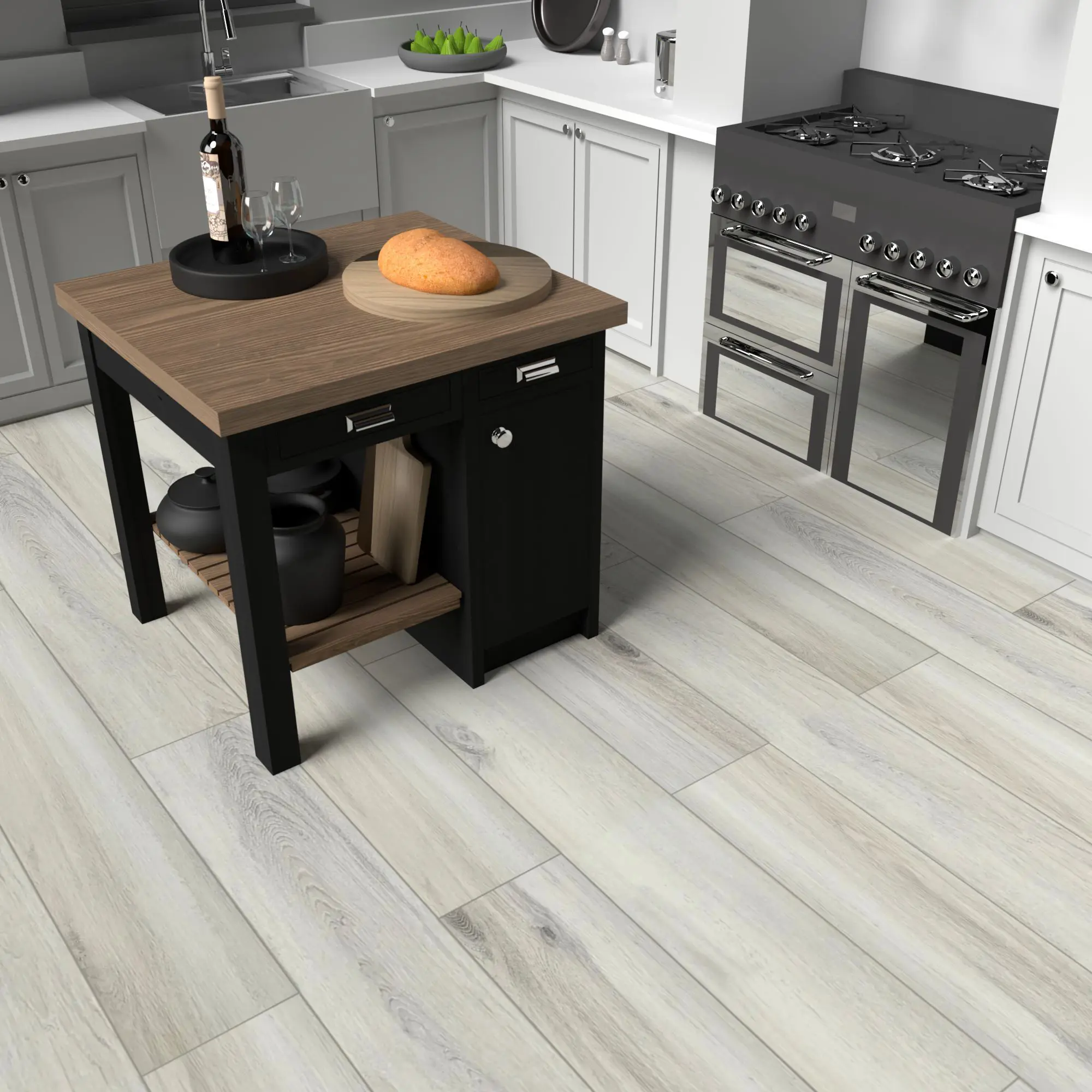 SPC плитка «Дуб Флай» 33 класс 4 фаски толщина 3.5 мм 2.5 м²