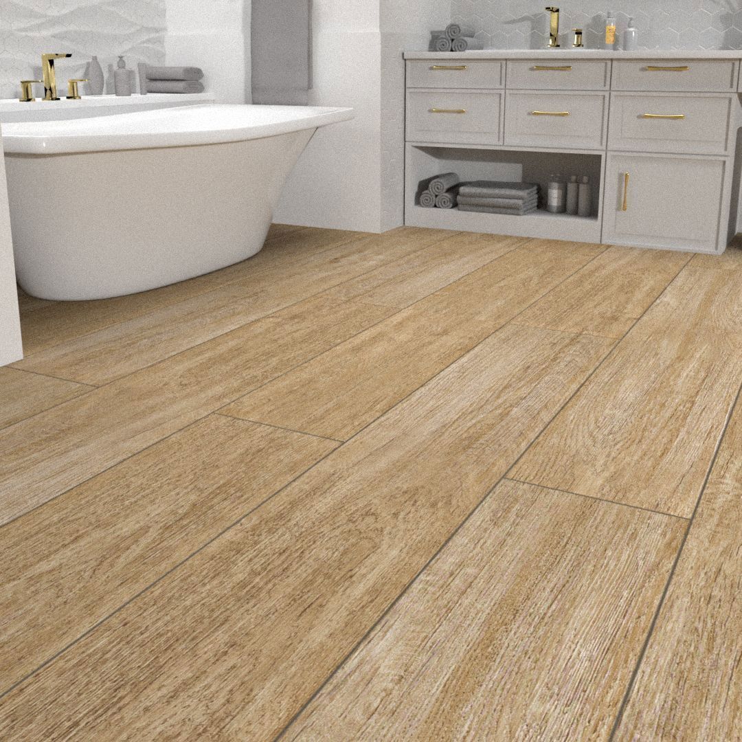 Изображение товара SPC плитка Kreaforta Дуб Пяльма 4 мм влагостойкая и износостойкая 2.574 м²