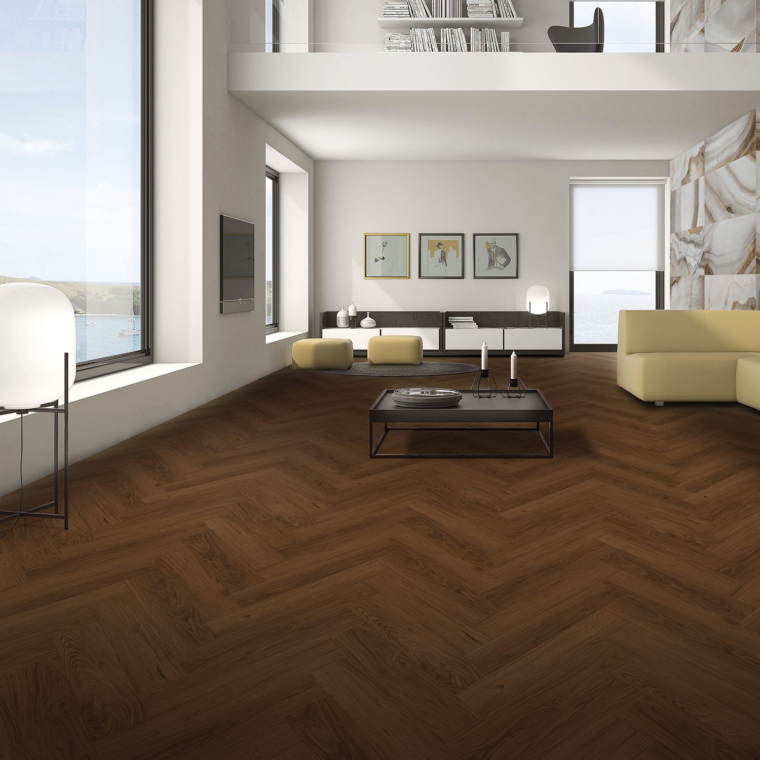 Изображение товара SPC плитка "Шале Альбарон" коричневая, 4 мм, 1. 31 м2, замковое соединение