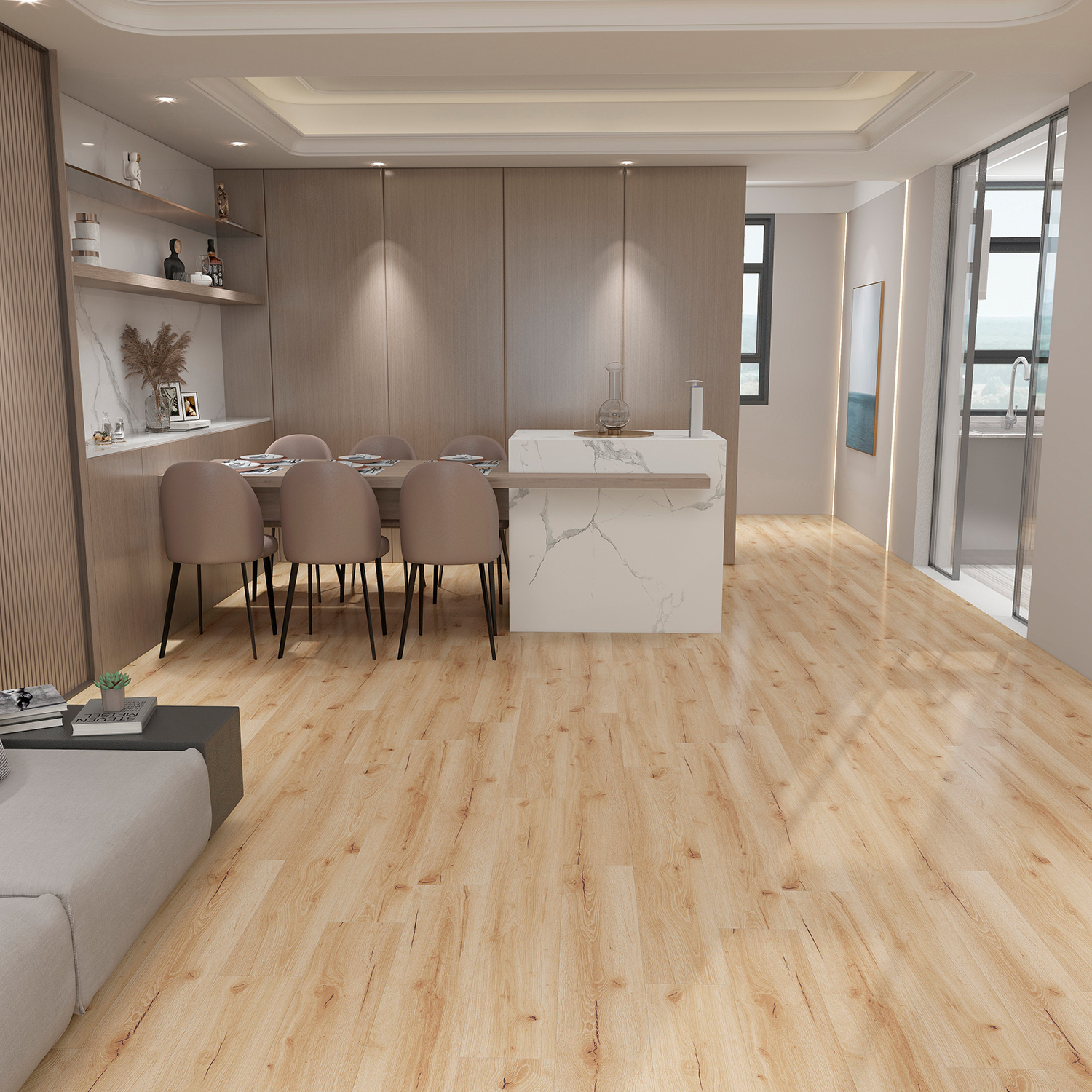 Изображение товара СПК плитка Дуб Фабио 43 класс влагостойкая с фаской 5 мм 2.442 м2