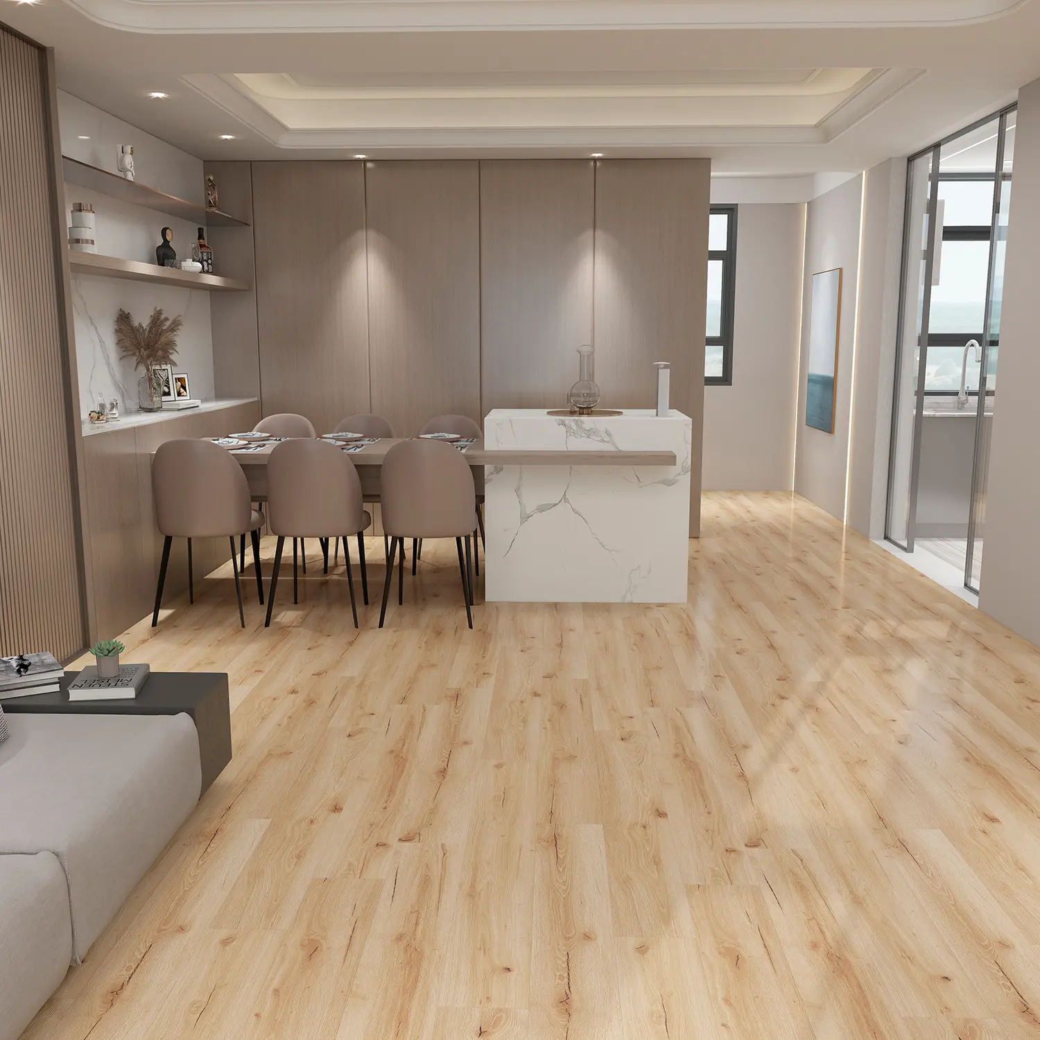 SPC плитка «Дуб Фабио» 43 класс с фаской толщина 5 мм 2.442 м²